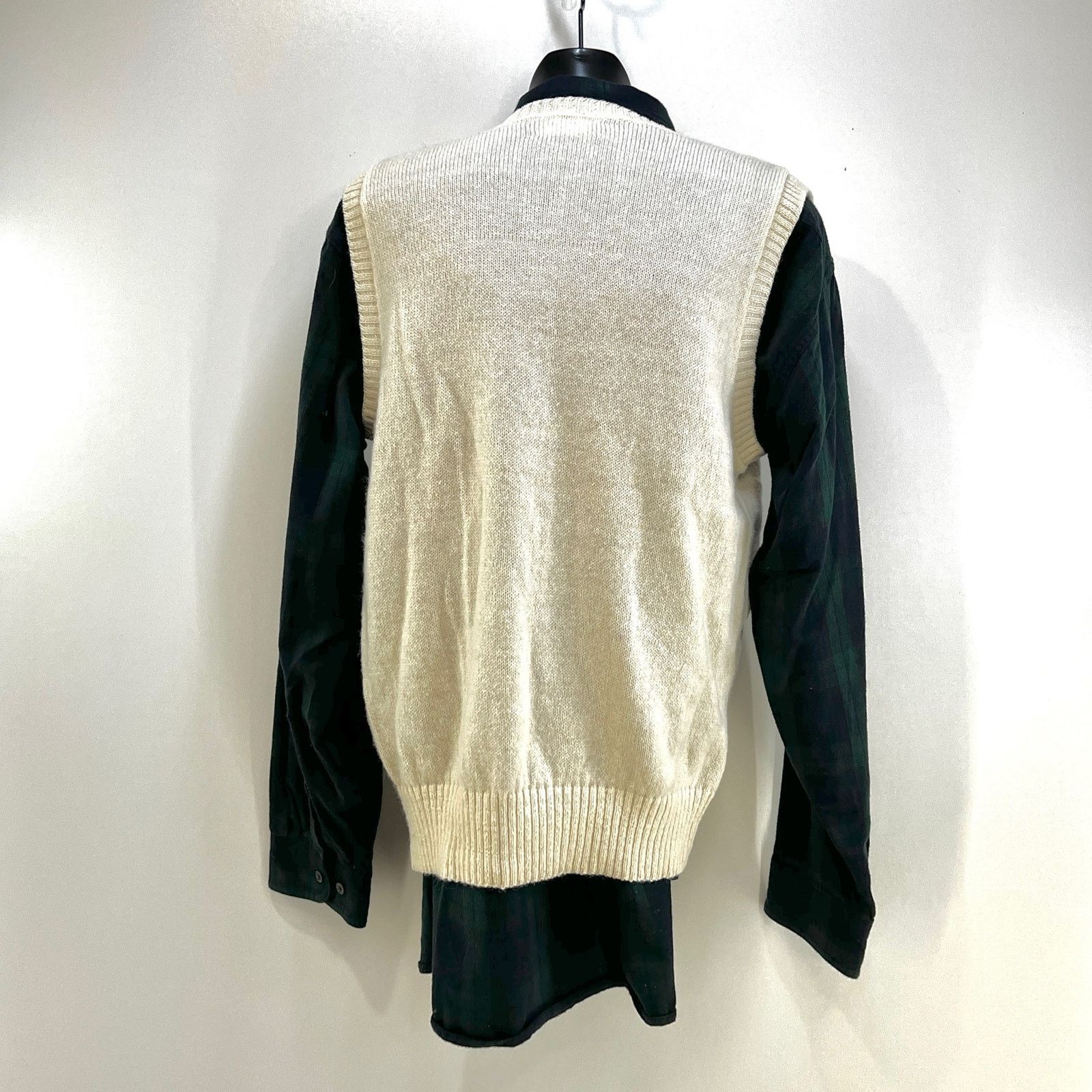 Vintage Vintage Ivory Scottish Wool Sweater Vest by Puritan V Neck Size US XL / EU 56 / 4 - 6 Thumbnail