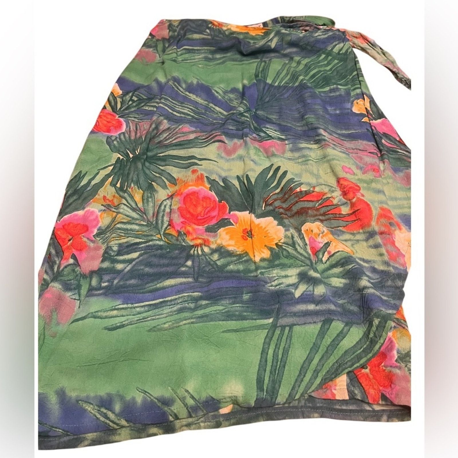 Jams World JAMS World Vintage Tropics Hawaiian print wrap skirt, size L Size 36" / US 14 / IT 50 - 1 Thumbnail