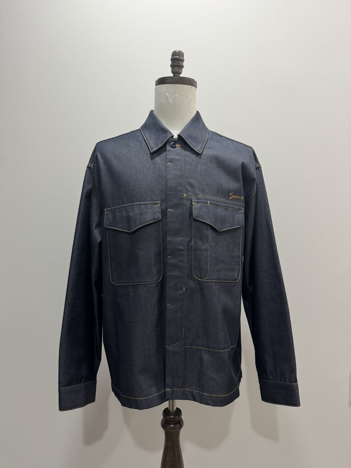 Givenchy Givenchy embroidered denim shirt jacket Size US XL / EU 56 / 4 - 2 Thumbnail