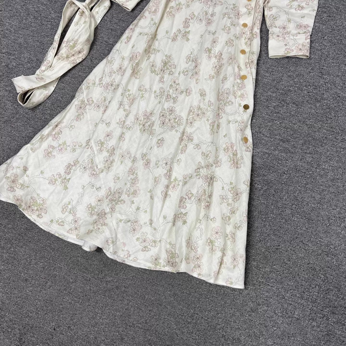 Loro Piana LP Chinese SlantCollar Sakura Linen Dress 40 99New Size S / US 4 / IT 40 - 5 Thumbnail