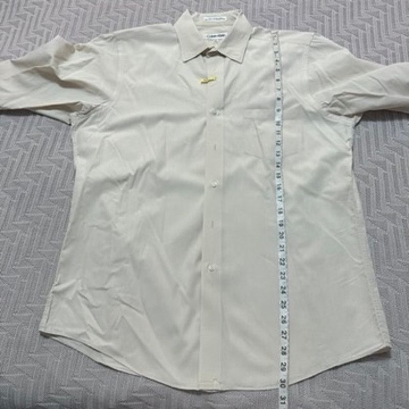 Calvin Klein Calvin Klein taupe button down size 16.5 Size US L / EU 52-54 / 3 - 7 Thumbnail