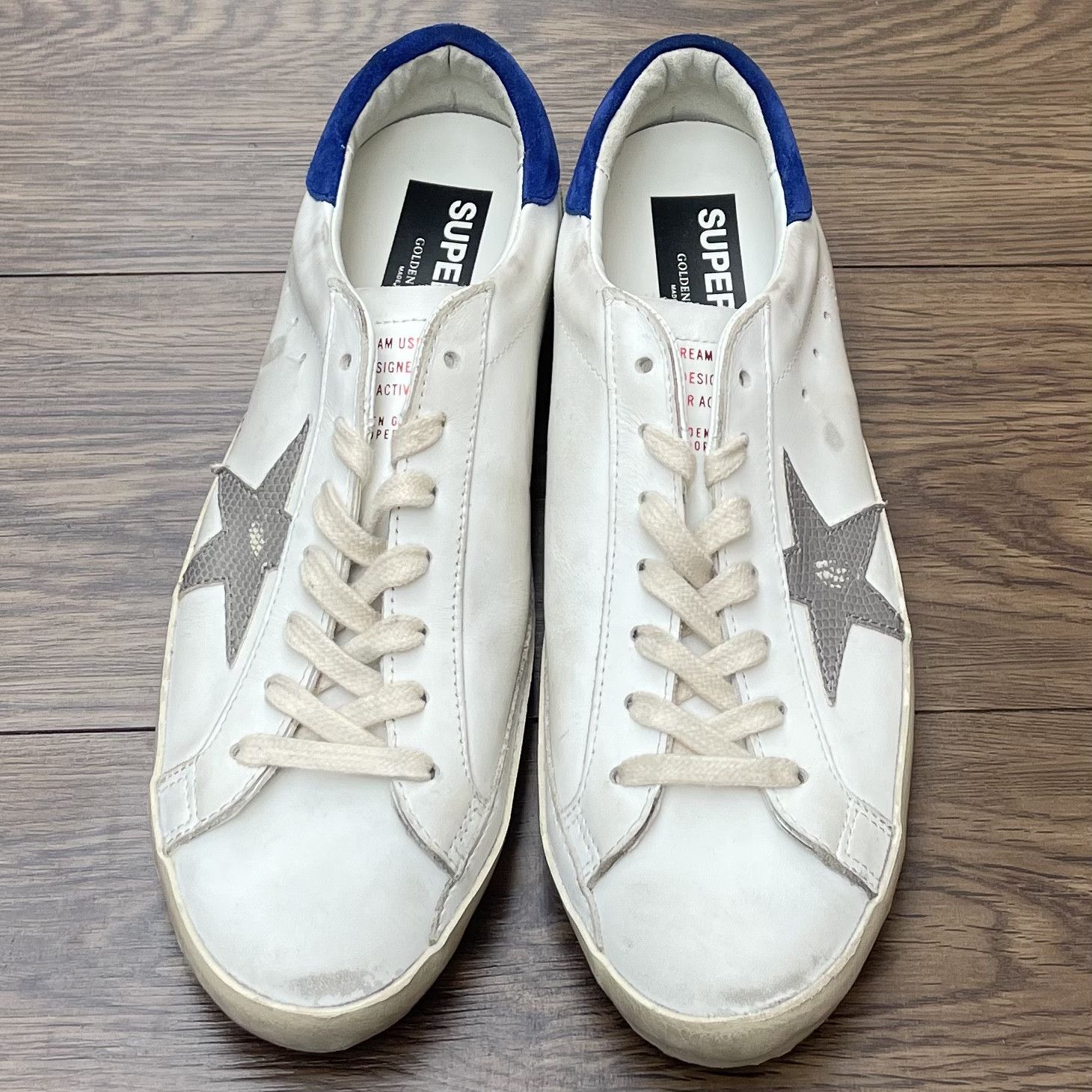 Golden Goose Golden Goose Super-Star Distressed Leather Sneakers Size US 8 / EU 41 - 2 Thumbnail