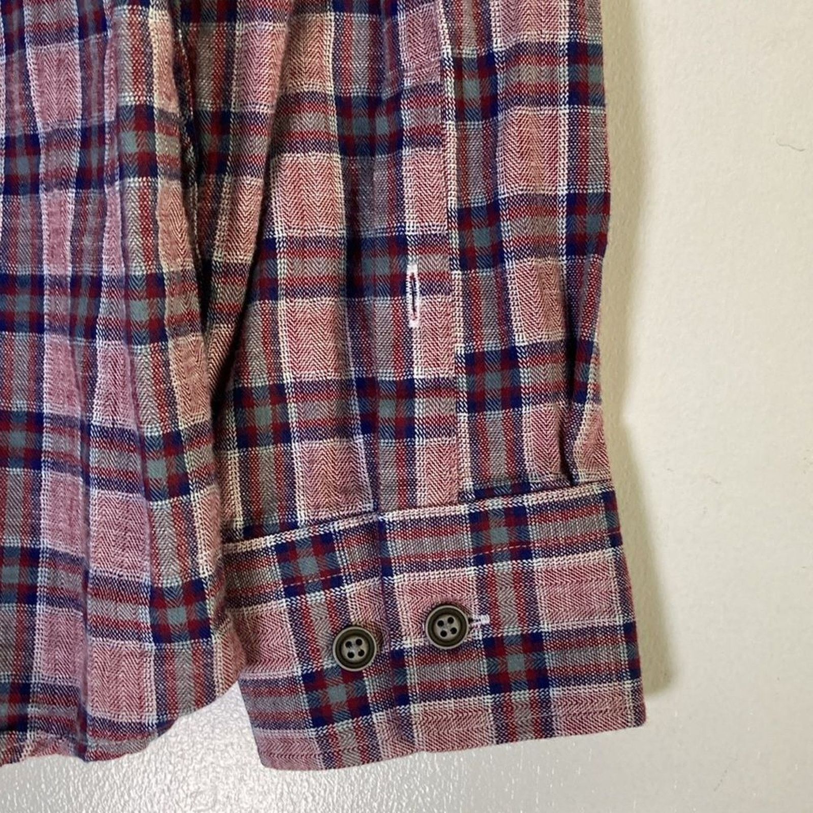 johnnie-O Johnnie O Mens Shirt Size L Red Plaid Cotton Button Up Top Size US L / EU 52-54 / 3 - 13 Thumbnail
