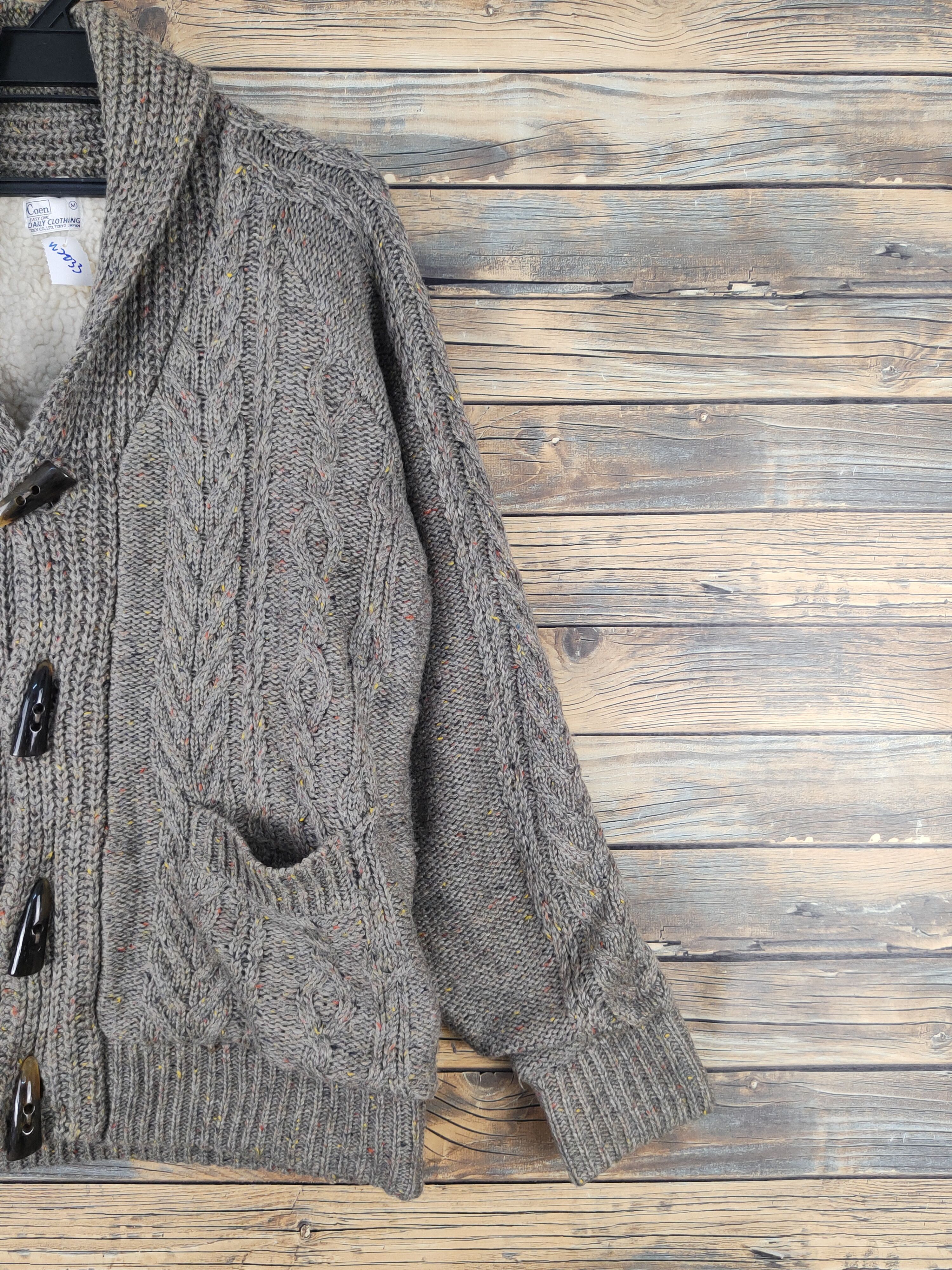 Aran Isles Knitwear × Japanese Brand Coen Dark Brown cable Knitwear Sweaters #W2033 Size US M / EU 48-50 / 2 - 6 Thumbnail