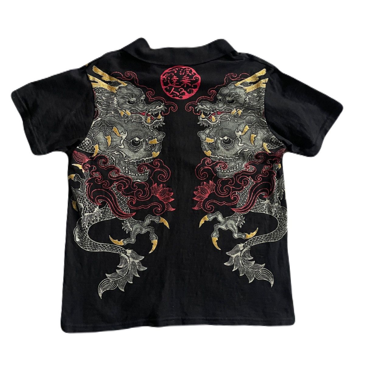 Japanese Brand 2000s Japanese archive Glitter Sukajan Yakuza Polo Size US S / EU 44-46 / 1 - 4 Thumbnail