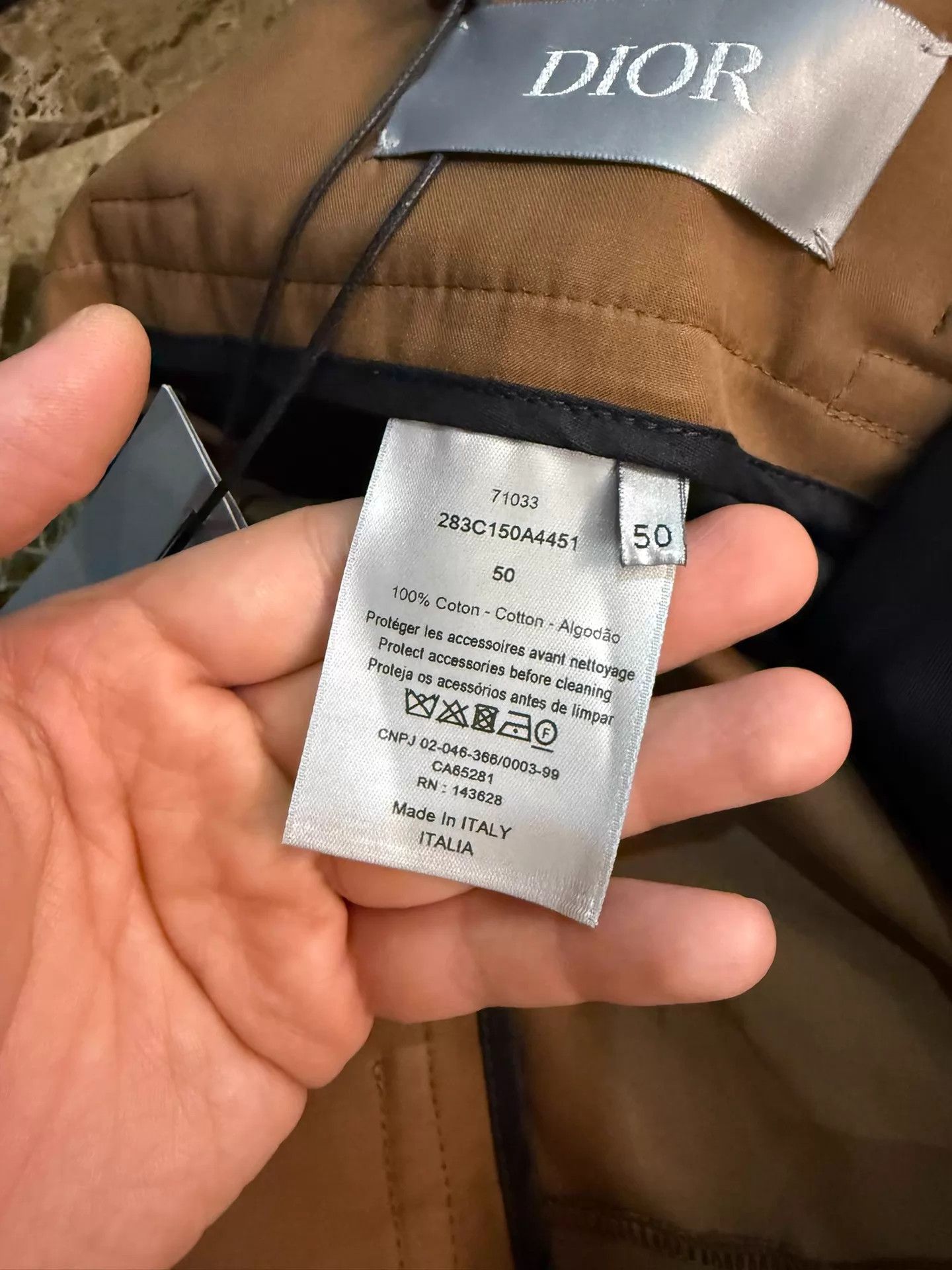 Dior DIOR men's bronze pants 50 new Dior lock closure Size US 34 / EU 50 - 6 Thumbnail