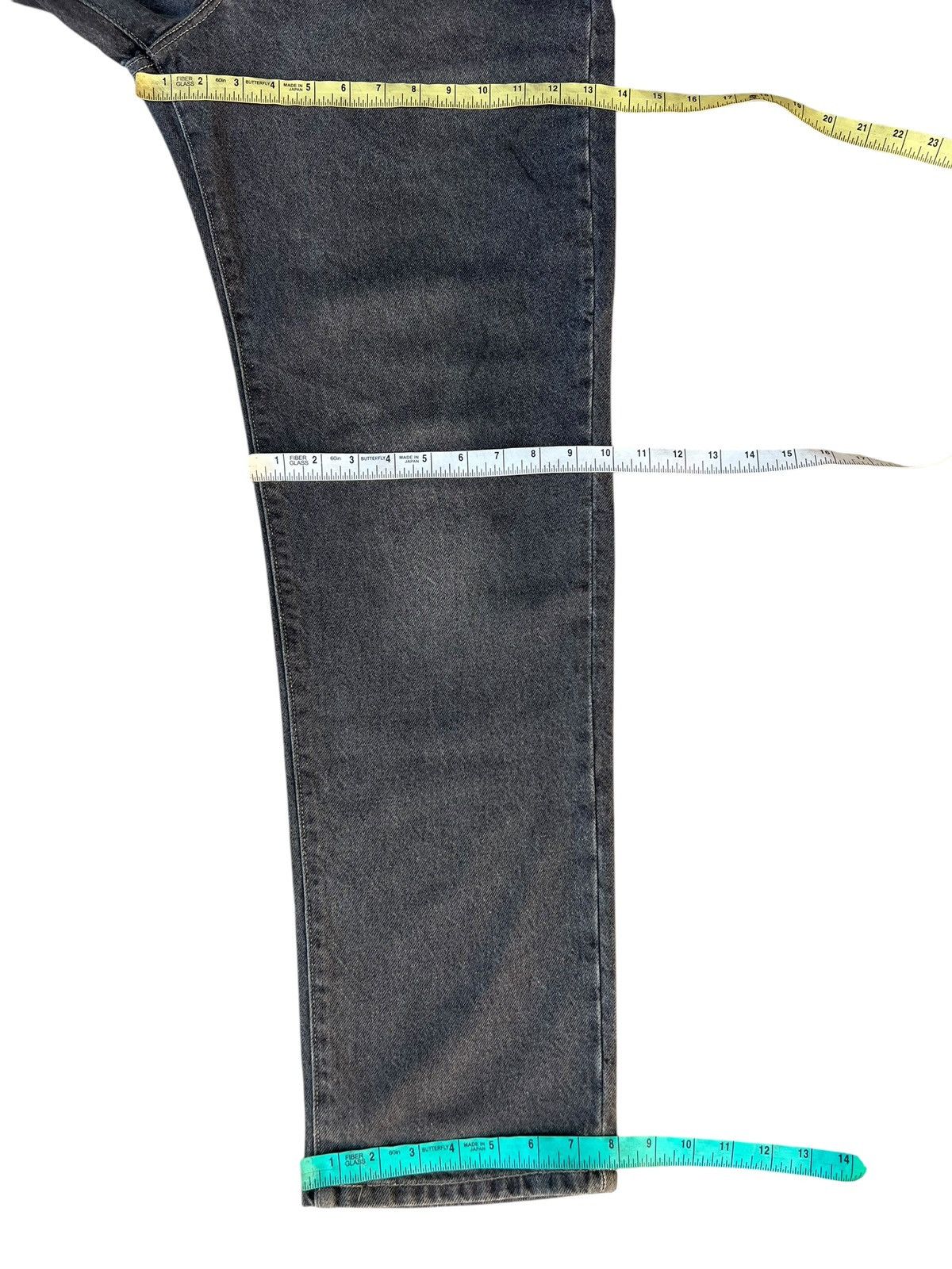 RRL Ralph Lauren × Vintage Vintage 90s RRL Usa Fade Black Stains Denim Baggy Jeans Size US 30 / EU 46 - 6 Thumbnail