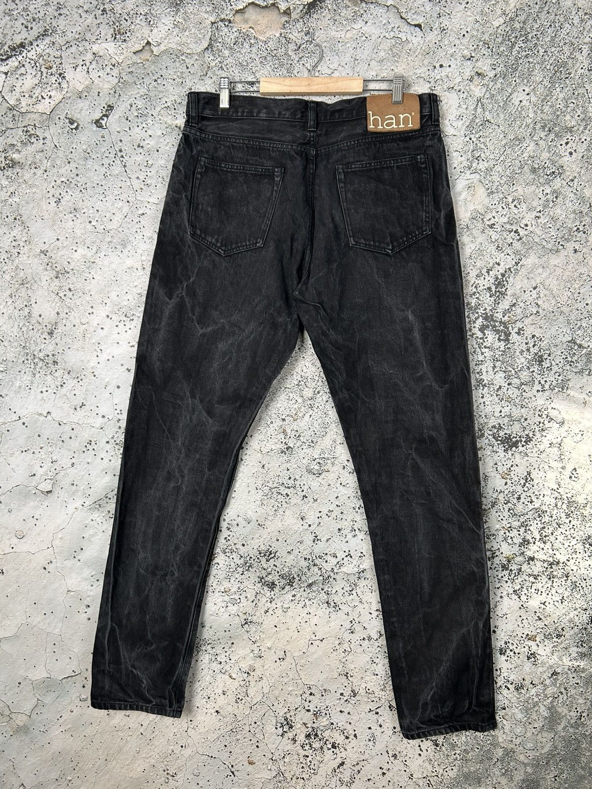 Han Kjobenhavn Han Kjobenhavn Selvedge Japanese Denim Washed Black Grunge Size US 34 / EU 50 - 4 Thumbnail