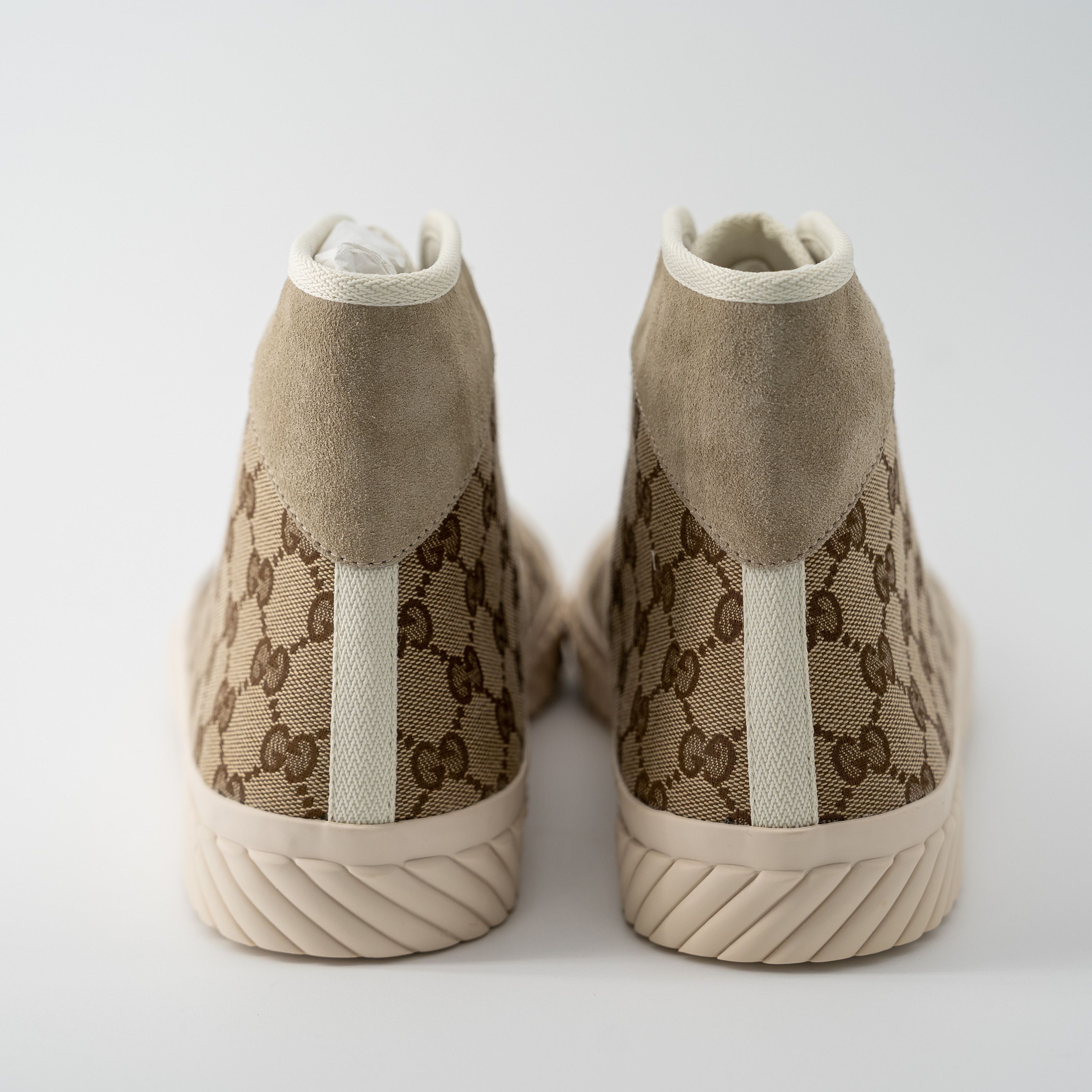 Gucci 13G - Gucci GG Canvas Monogram Sneakers Tortuga Beige High Size US 13 / EU 46 - 4 Thumbnail