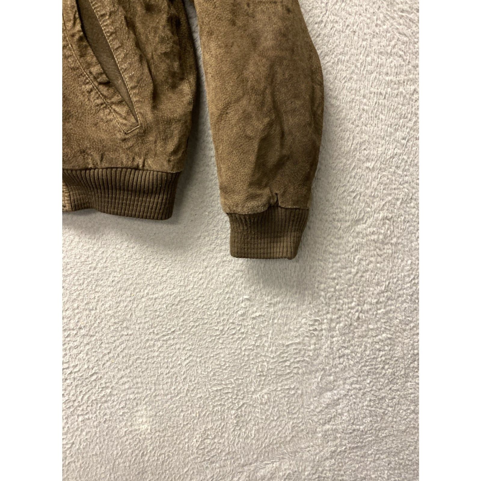 Vintage Field & Stream Men's Bomber Jacket M Suede Leather Brown Lined /0062 Size US M / EU 48-50 / 2 - 2 Thumbnail