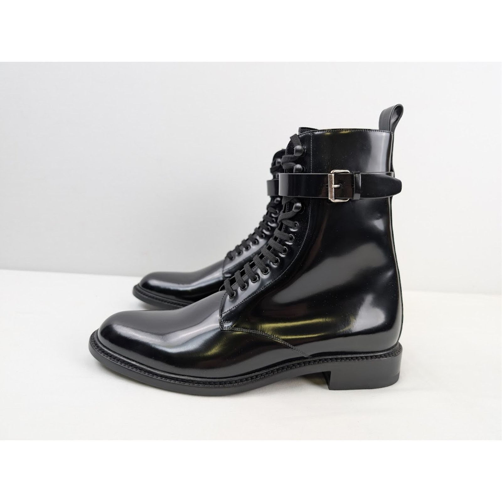 Saint Laurent Paris o1rshd1 Army 20 Lace Up Boots in Nero Size US 11 / EU 44 - 10 Thumbnail