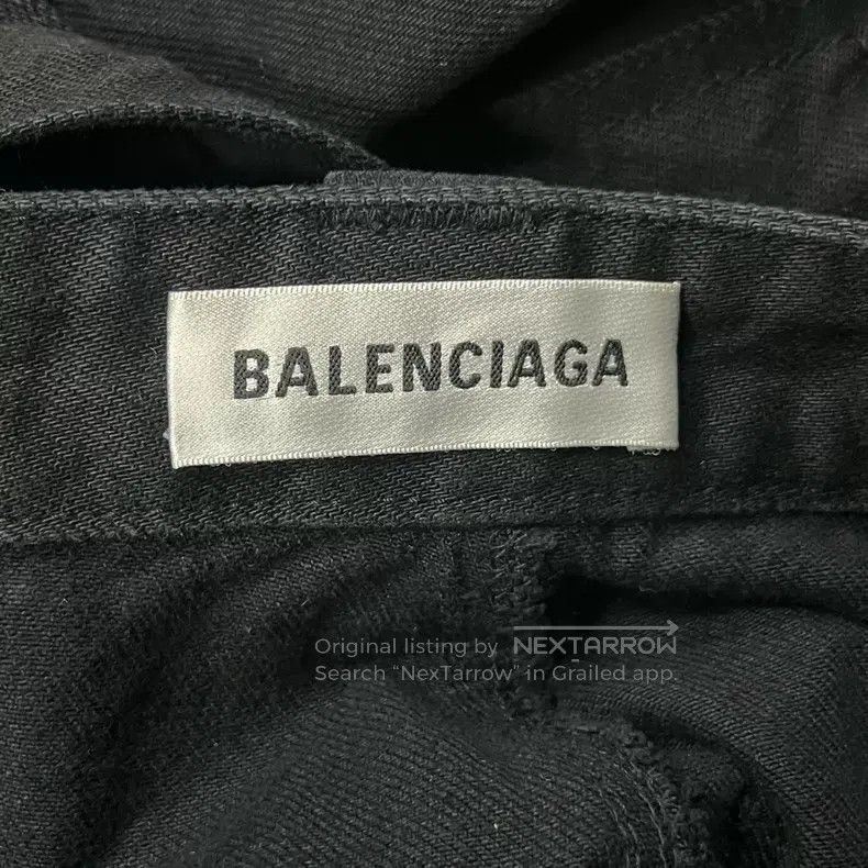 Balenciaga Balenciaga Black Metal Accessory Denim Skirt Size 33" - 4 Thumbnail