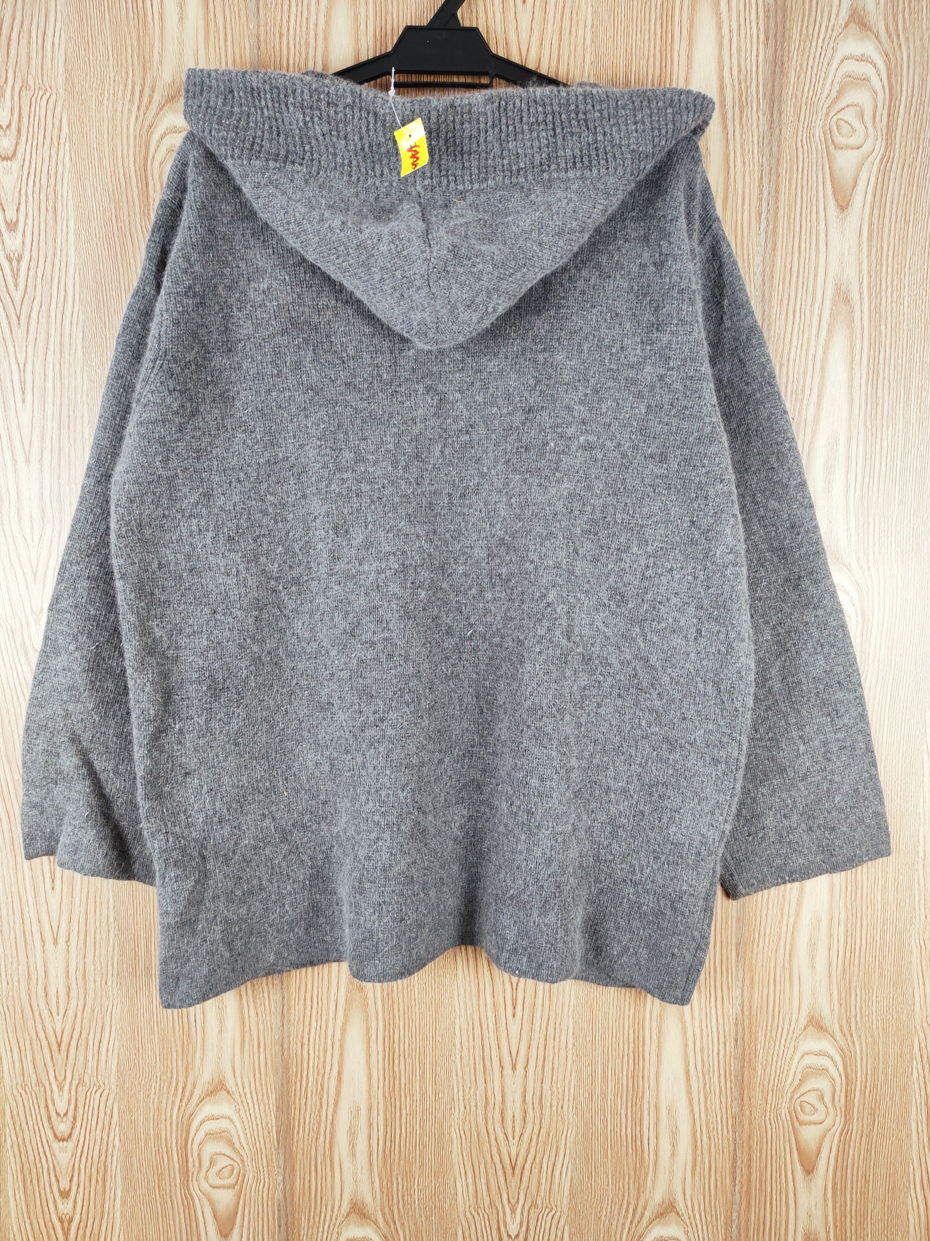 Japanese Brand Platane Gray Knitwear Hoodie Wool Duffle Cardigan #W158 Size US L / EU 52-54 / 3 - 9 Thumbnail