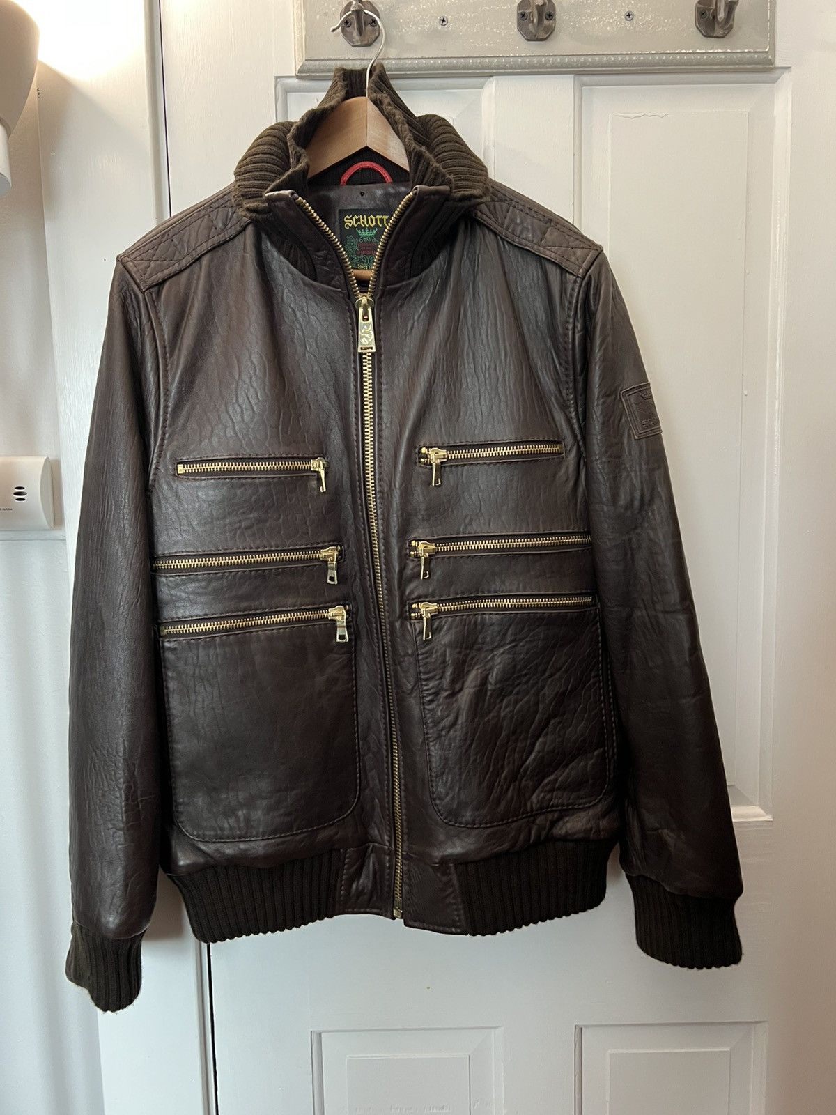 Schott Schott Brothers Rare Vintage Leather Bomber Jacket Size US L / EU 52-54 / 3 - 1 Thumbnail