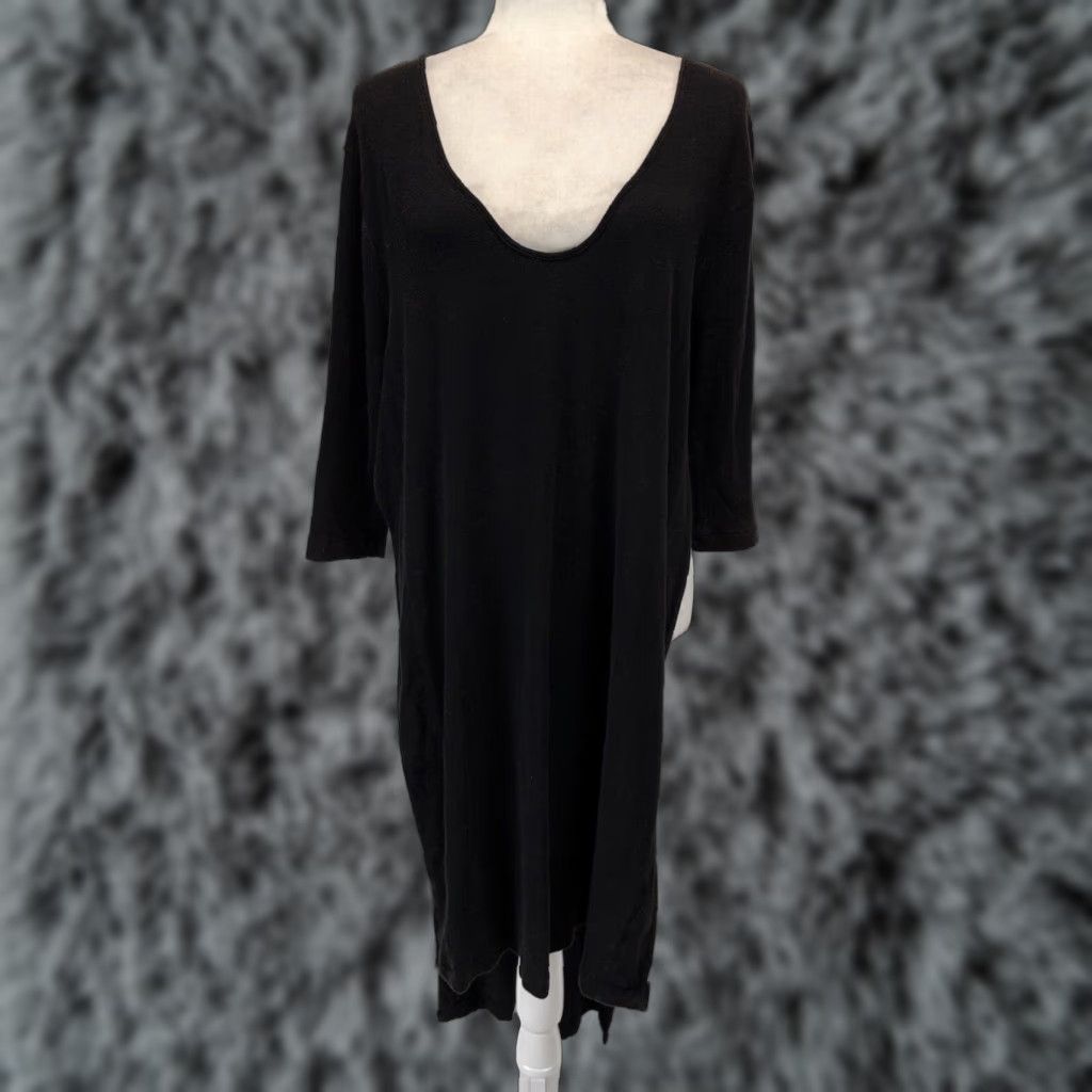 Vintage We The Free Tunic Top Women's Small Black Vintage Wash Open Side Cotton Blend Size S / US 4 / IT 40 - 1 Thumbnail