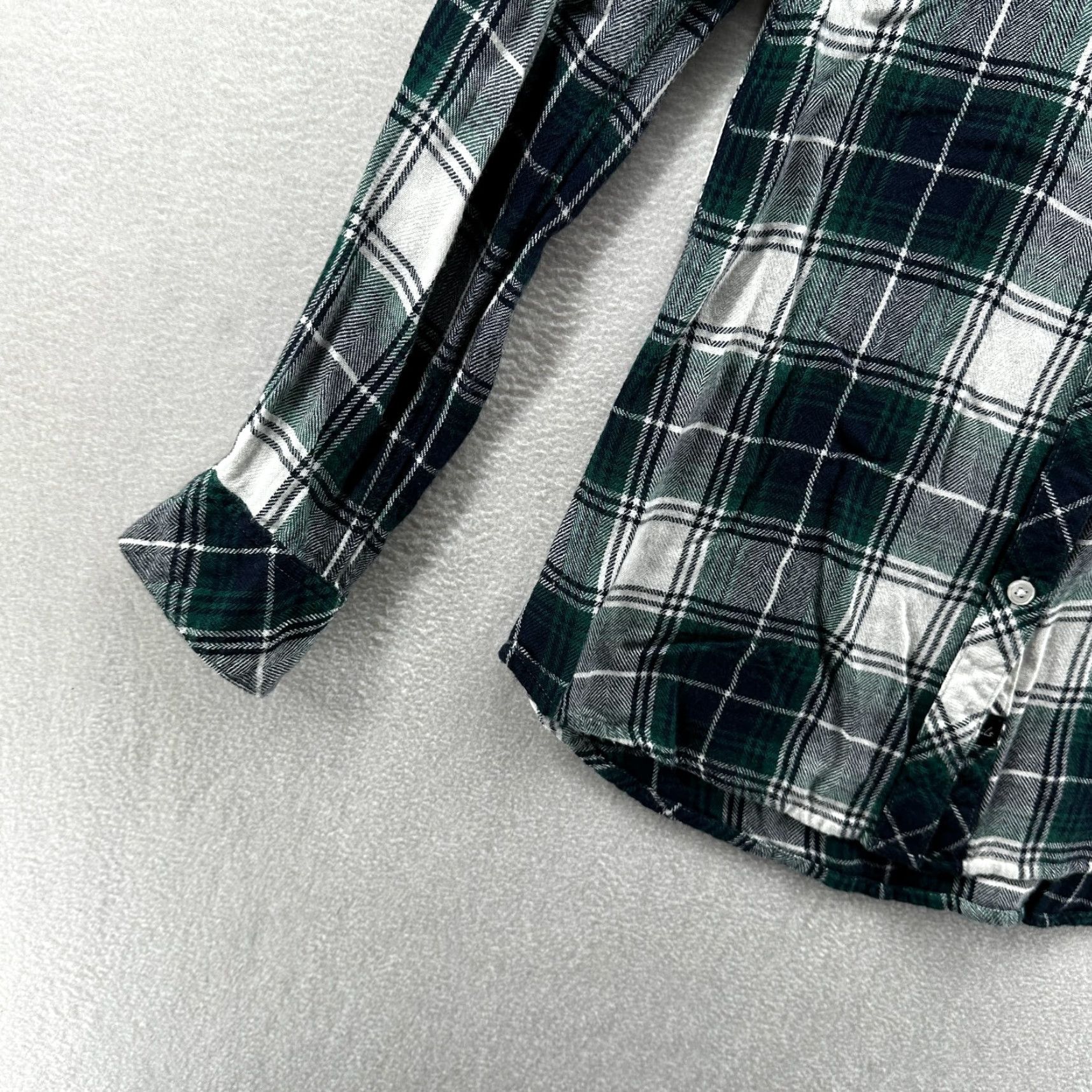 Rails Rails Flannel Shirt Mens XS Green White Plaid Button-Up Shirt Size US XS / EU 42 / 0 - 4 Thumbnail
