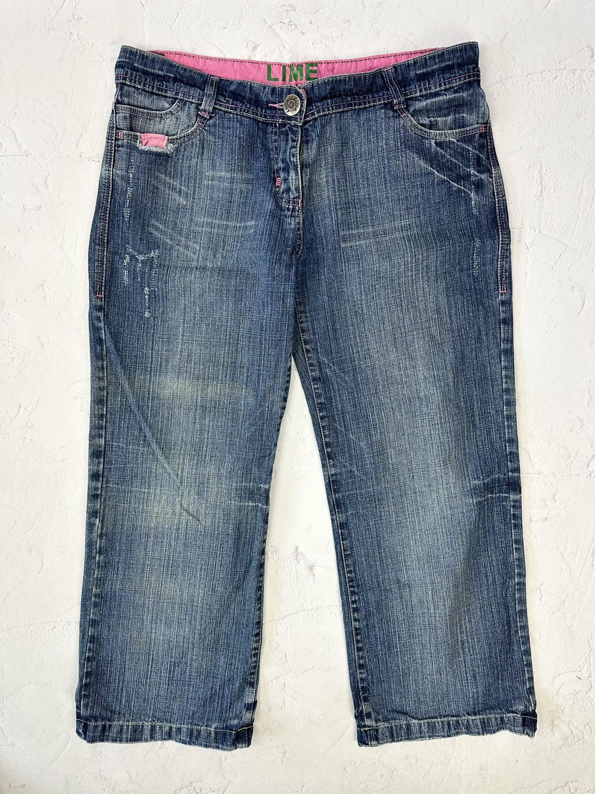 Japanese Brand × Vintage Vintage Wide Distressed Denim Unisex Pants Size US 33 - 1 Thumbnail
