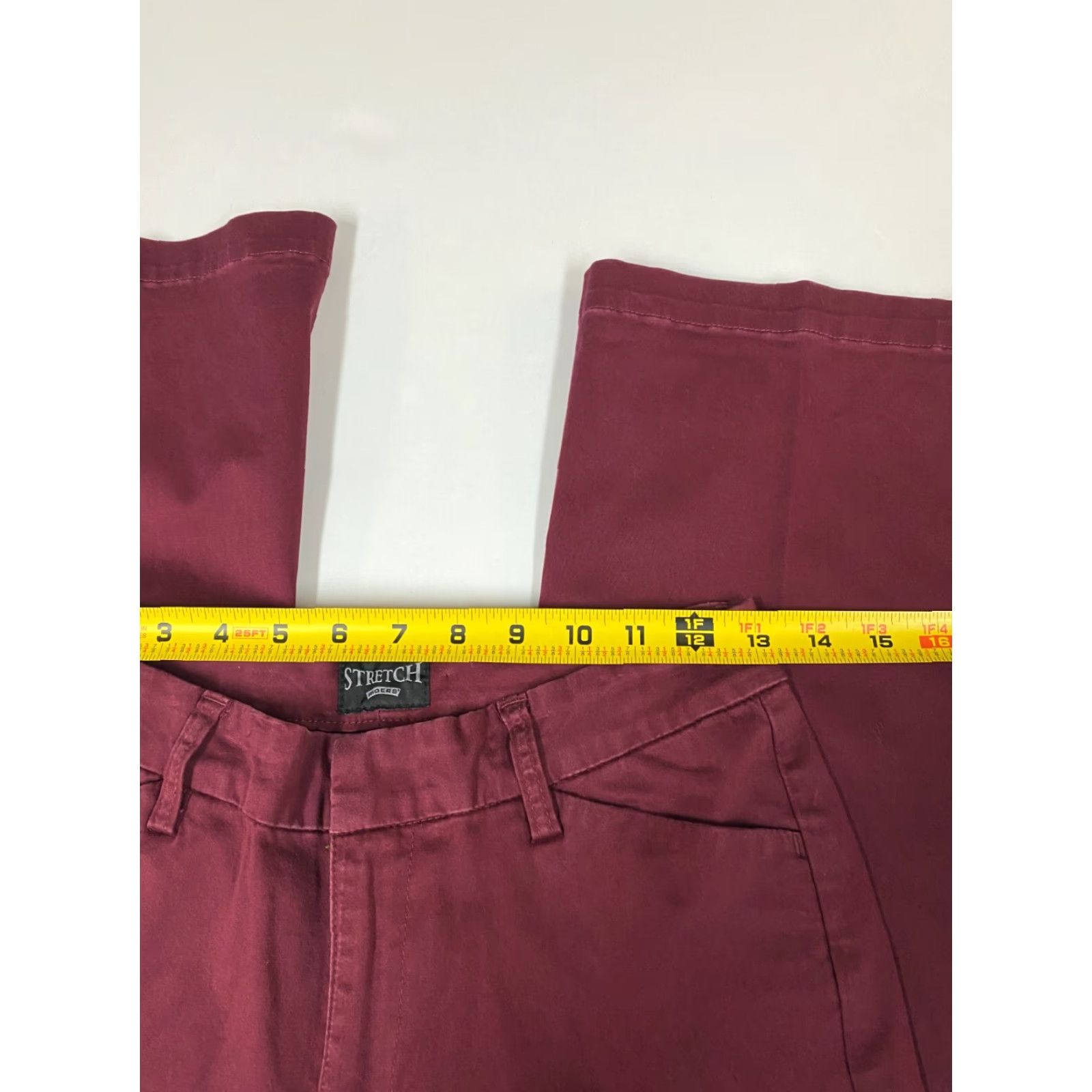Vintage Riders Pants Womens 26 Red Straight Stretch Chino Cotton Polyester Canvas 32in Inseam Size 26" / US 2 / IT 38 - 4 Thumbnail