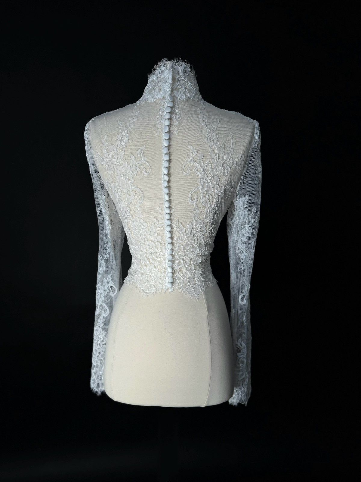 Other Preloved US 8 French Corded Lace Anna Augusta Bridal Top Size M / US 6-8 / IT 42-44 - 6 Thumbnail