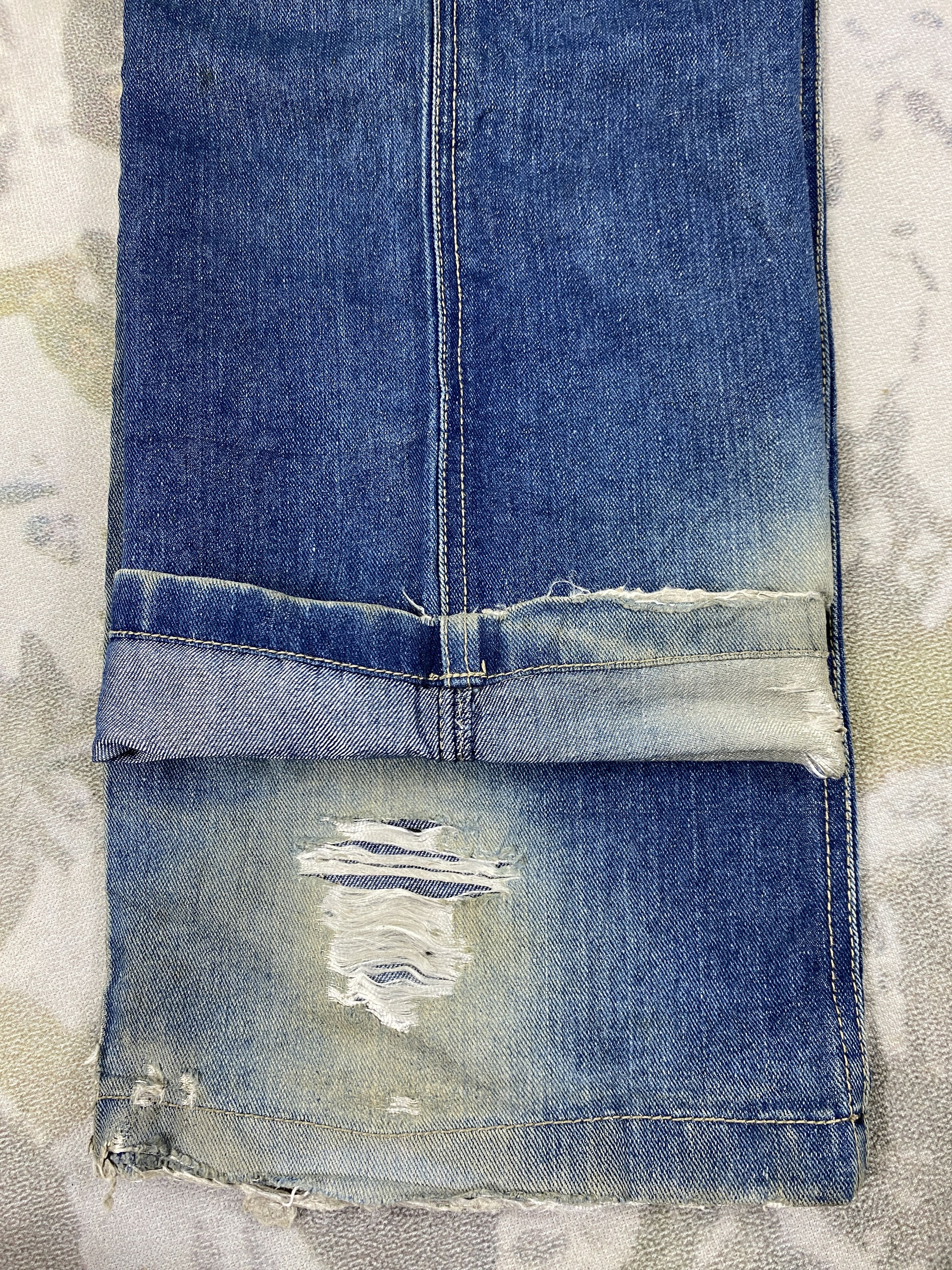 Japanese Brand Faded Blue Vintage akademiks Baggy Jeans 34x29.5- JN3813 Size US 34 / EU 50 - 13 Thumbnail