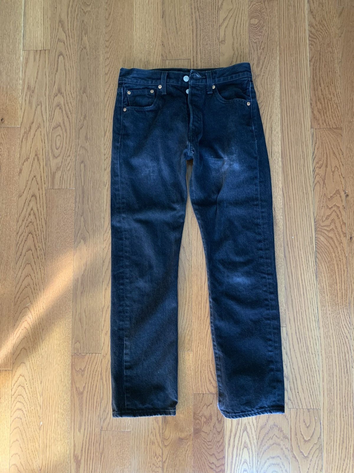 Levi's Levi’s 501 Black Vintage Denim Jeans Size US 29 - 1 Thumbnail