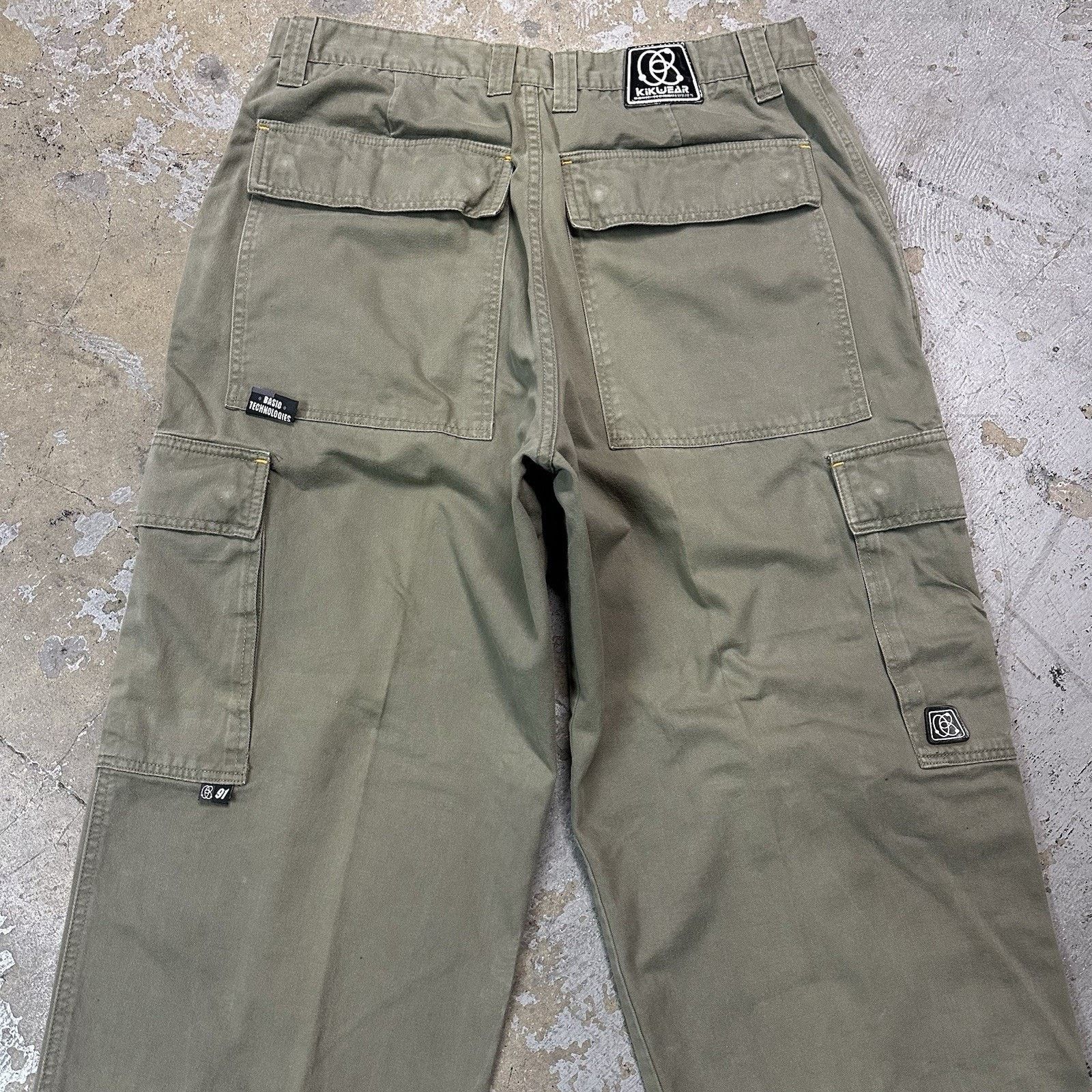 Vintage Vintage Kikwear Army Green Cargo Pants Size 36 Men Skate Size US 36 / EU 52 - 5 Thumbnail