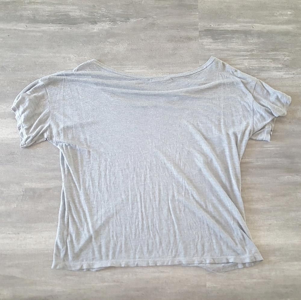 Designer Grey Solid Melville Short Sleeve Size ONE SIZE - 2 Thumbnail