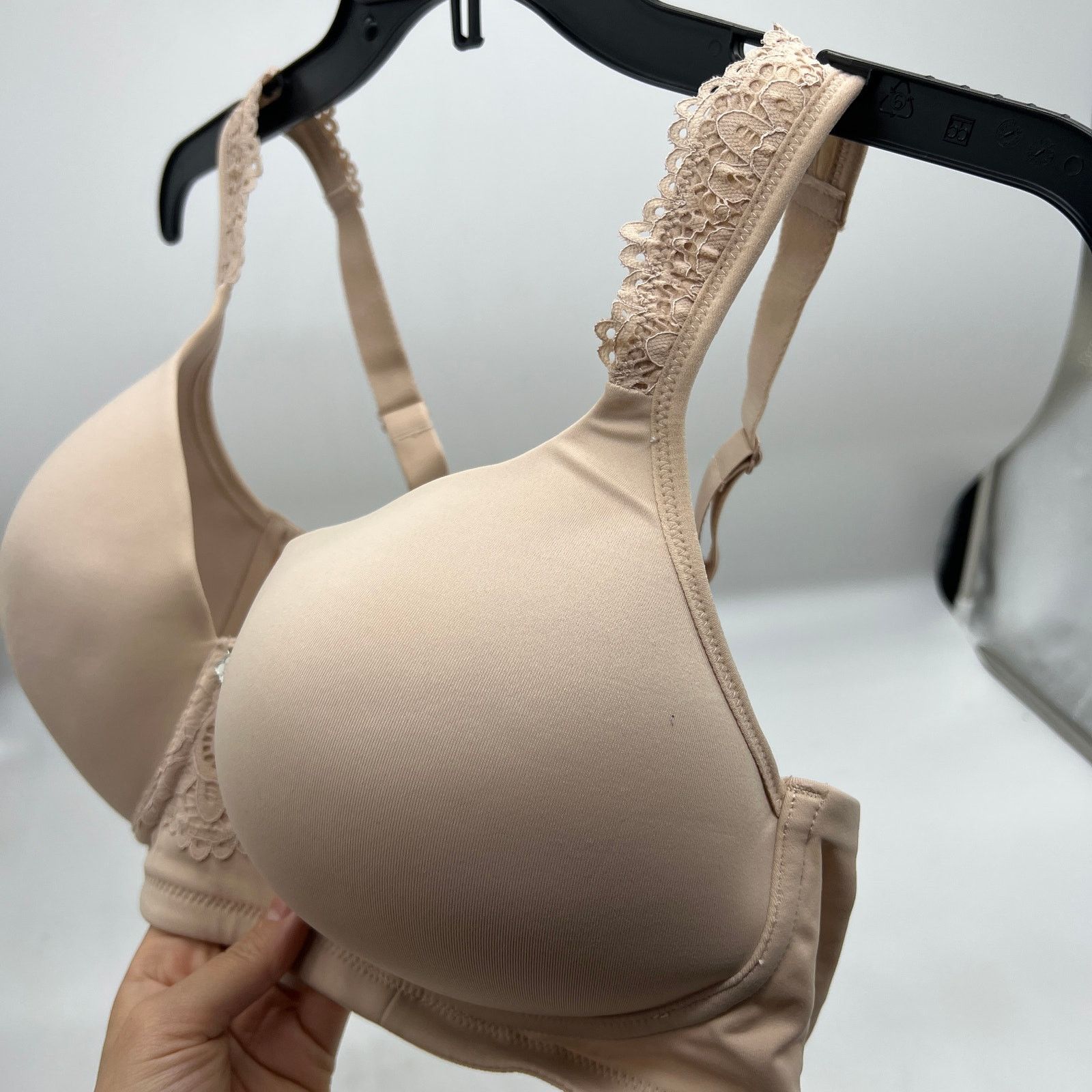 Other Breezies Luxe Lace Wirefree T-Shirt Bra Sunbeige, 38 D Size XS / US 0-2 / IT 36-38 - 3 Thumbnail