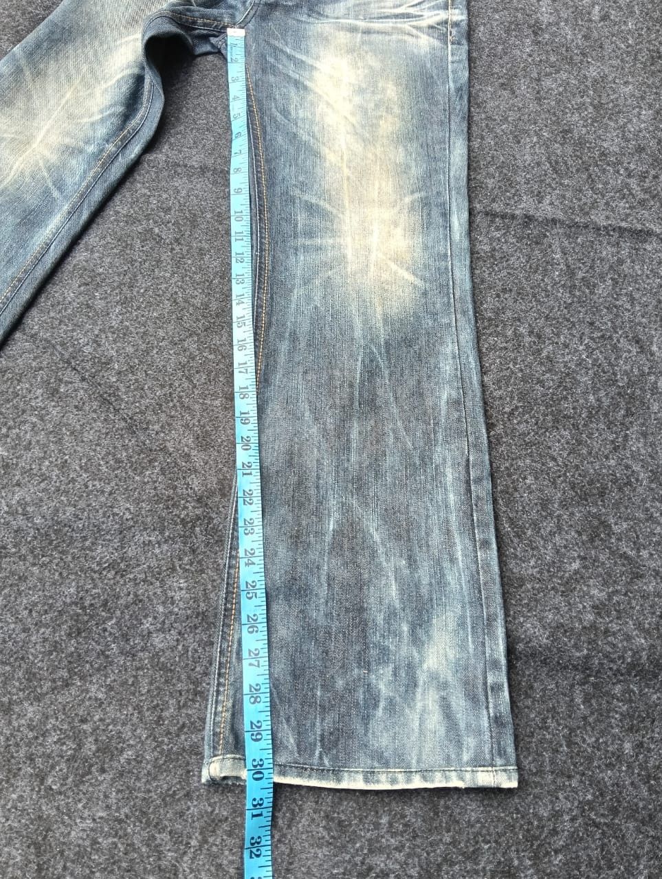 Jean CLRIDE.N Flare Jeans–Rare Korean Y2K Streetwear Denim Size US 31 - 7 Thumbnail