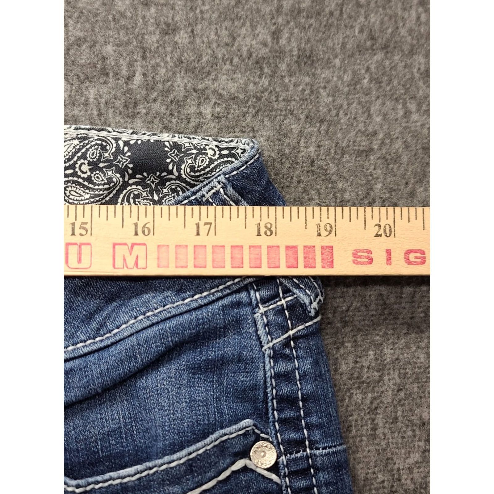 Ariat VINTAGE Ariat Real Denim Ivy Jeans Womens 34x32 Slim Fit Straight Leg Mid Rise Stackable Size 24" / US 00 / IT 34 - 3 Thumbnail