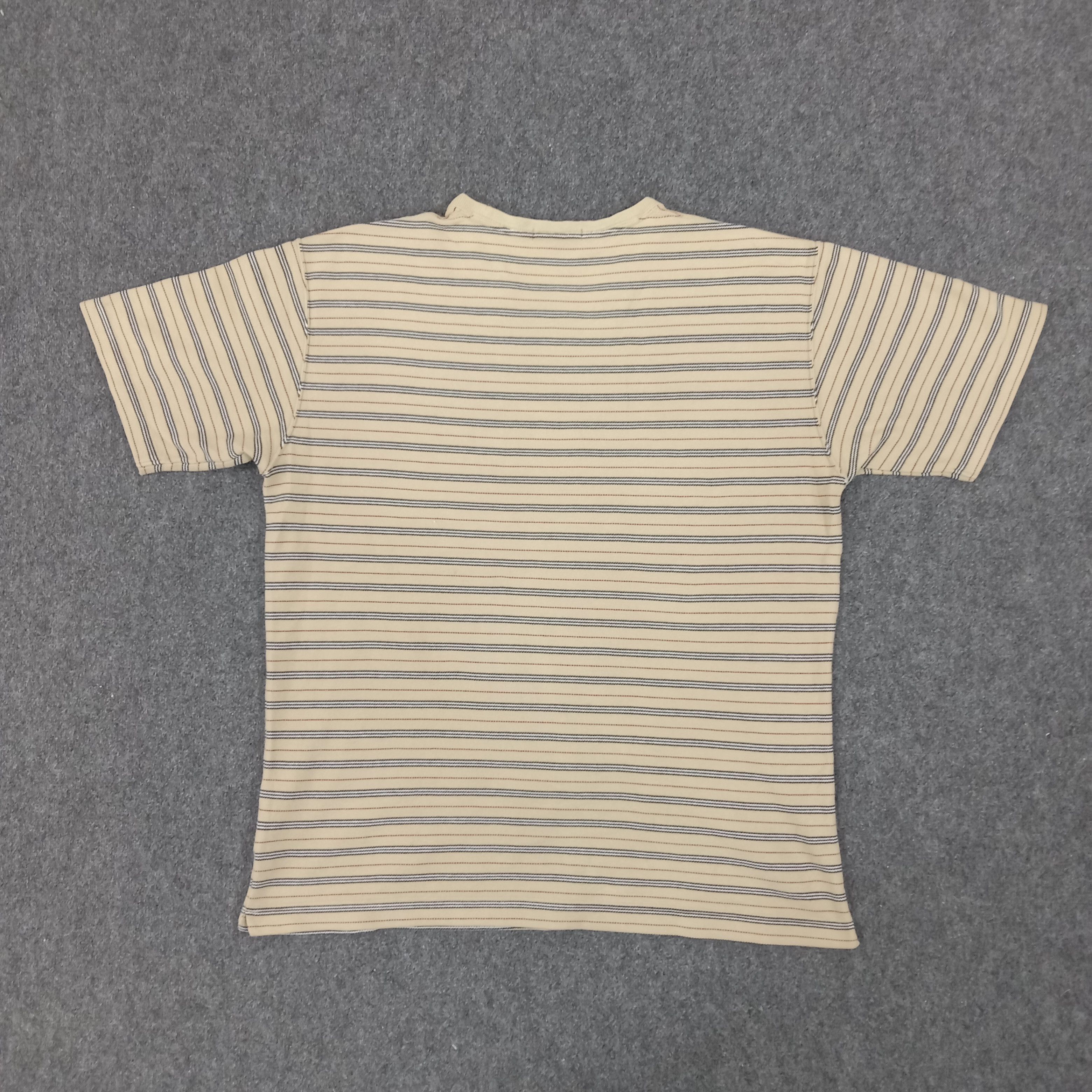 Burberry × Vintage Burberry London Striped Tshirt Size US L / EU 52-54 / 3 - 4 Thumbnail