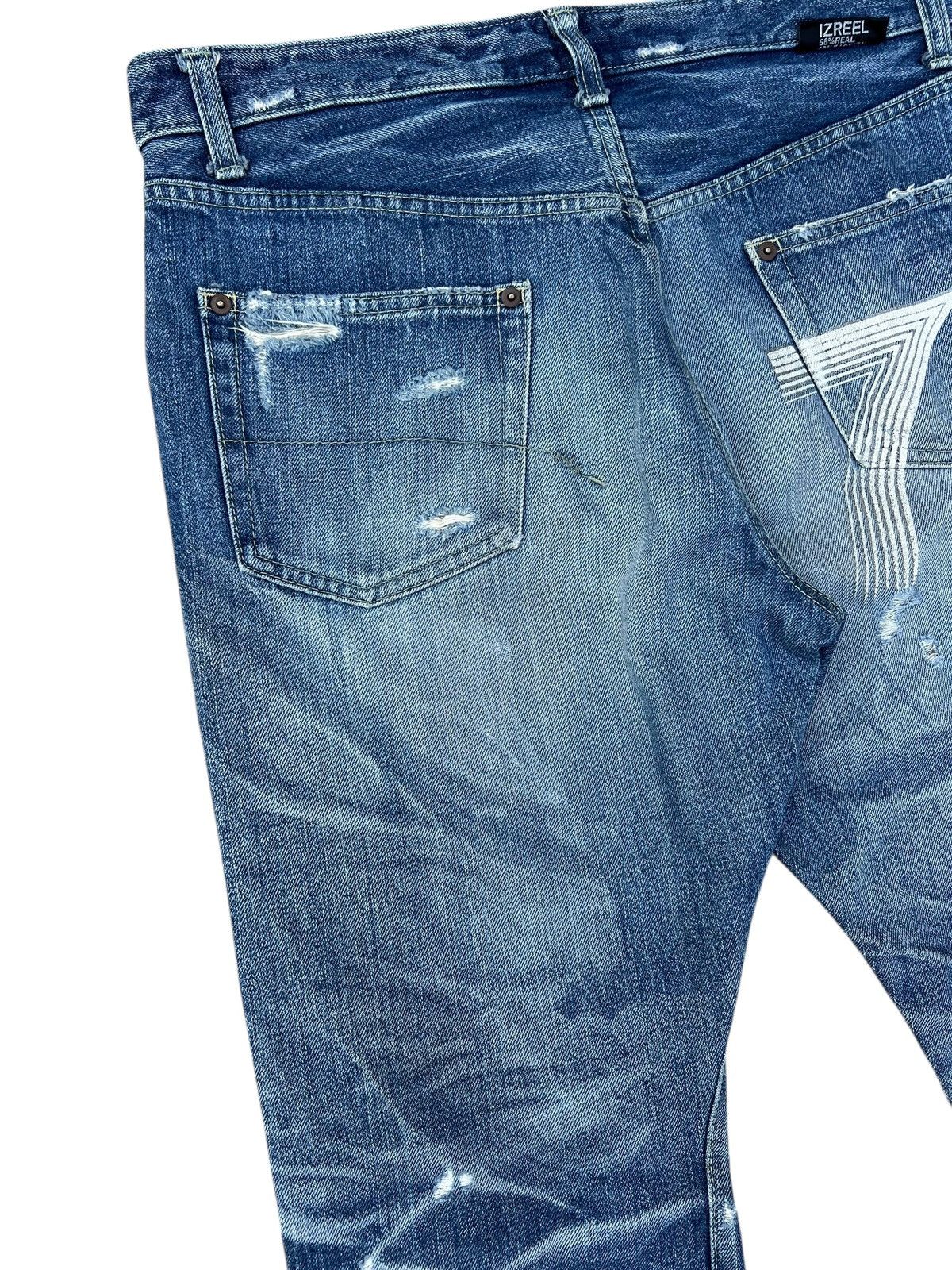Izreel by Kazuhiro Takakura Distressed Denim Selvedge Jeans