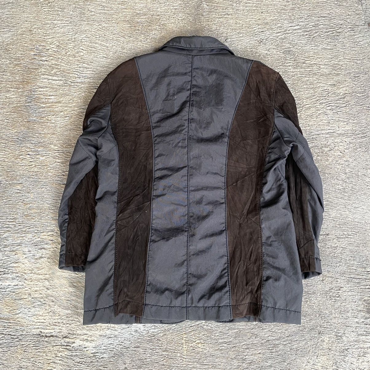 Issey Miyake × Japanese Brand × Vintage Issey Miyake blazer mix leather Size US L / EU 52-54 / 3 - 5 Thumbnail