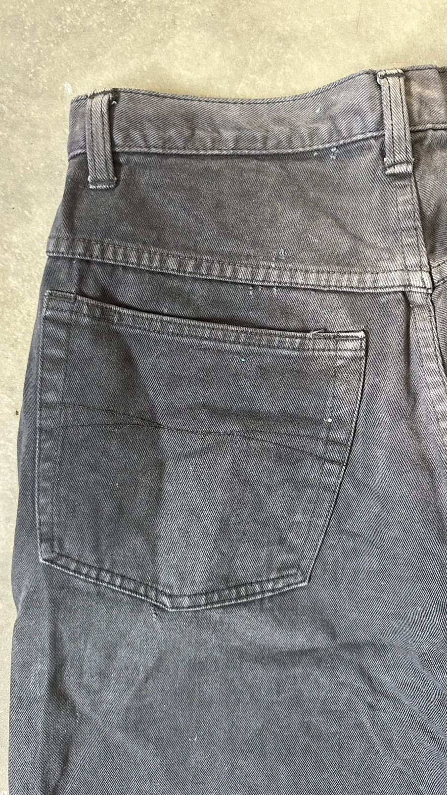 Guess VINTAGE GUESS USA DISTRESSED DENIM BLACK PANT Size US 30 / EU 46 - 12 Thumbnail