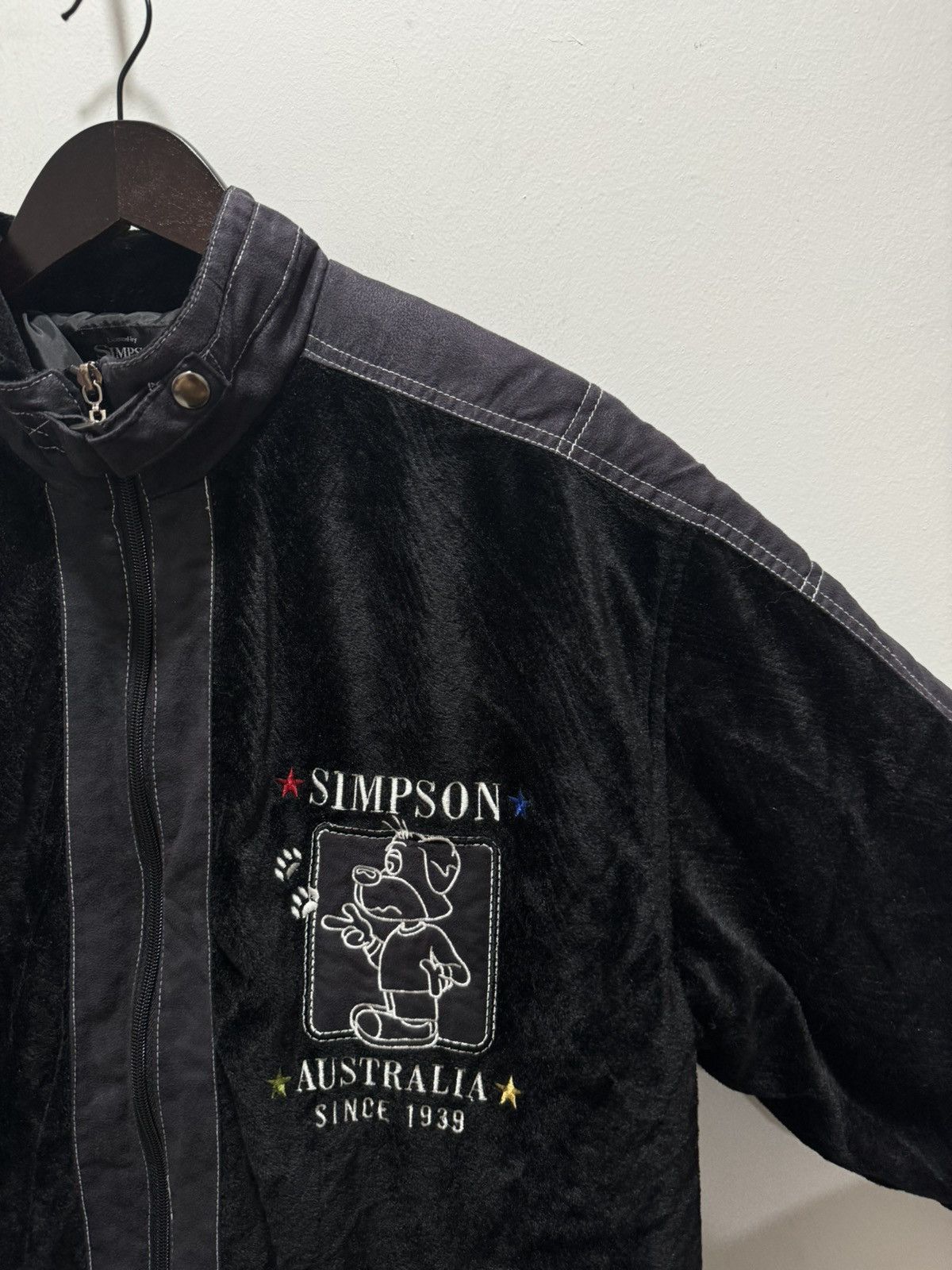 The Simpsons × Vintage VINTAGE SIMPSON VELVET EMBROIDEY LOGO ZIPPER JACKET Size US L / EU 52-54 / 3 - 3 Thumbnail