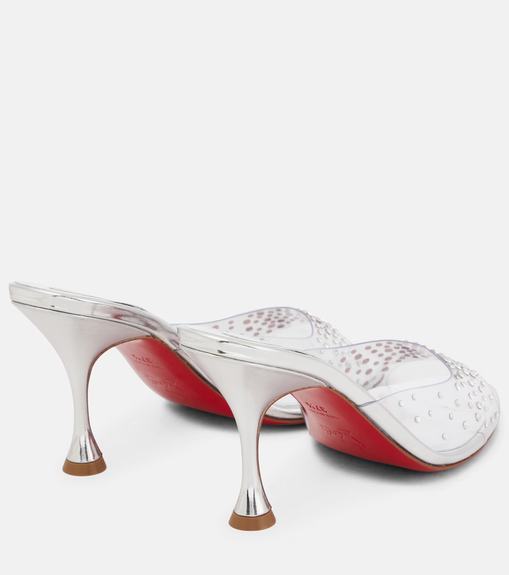 Christian Louboutin o1w1db10725 Mules in Silver Size US 5 / IT 35 - 4 Thumbnail