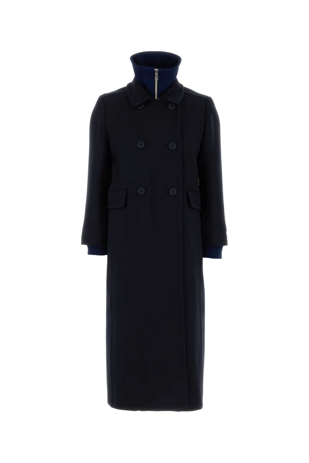 Prada Navy Blue Wool Coat Size M / US 6-8 / IT 42-44 - 1 Thumbnail