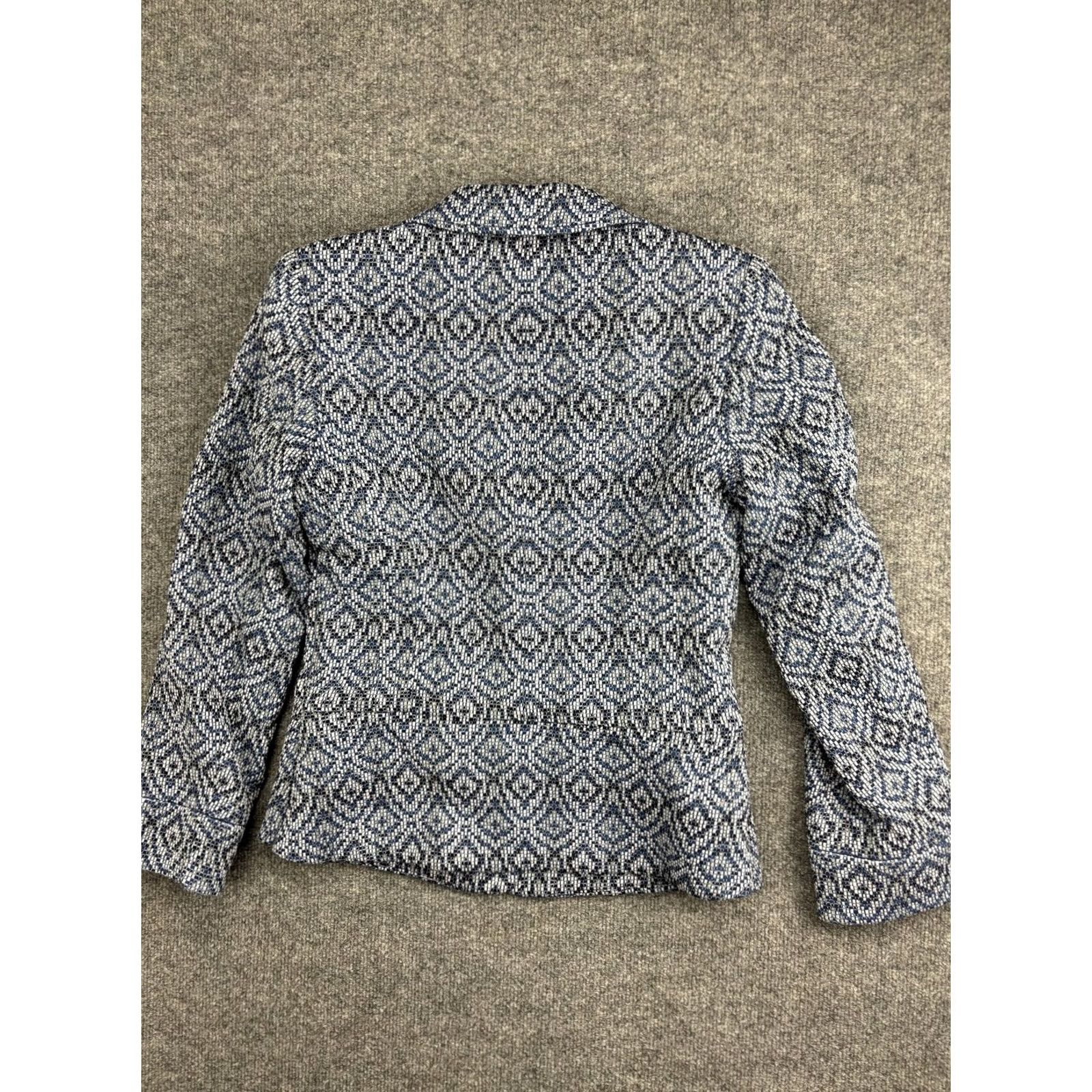 Pendleton Pendleton Blazer Womens 12 Blue Geometric 3 Button Lined Career Jacket Workwear Shirt Size XL / US 12-14 / IT 48-50 - 7 Thumbnail