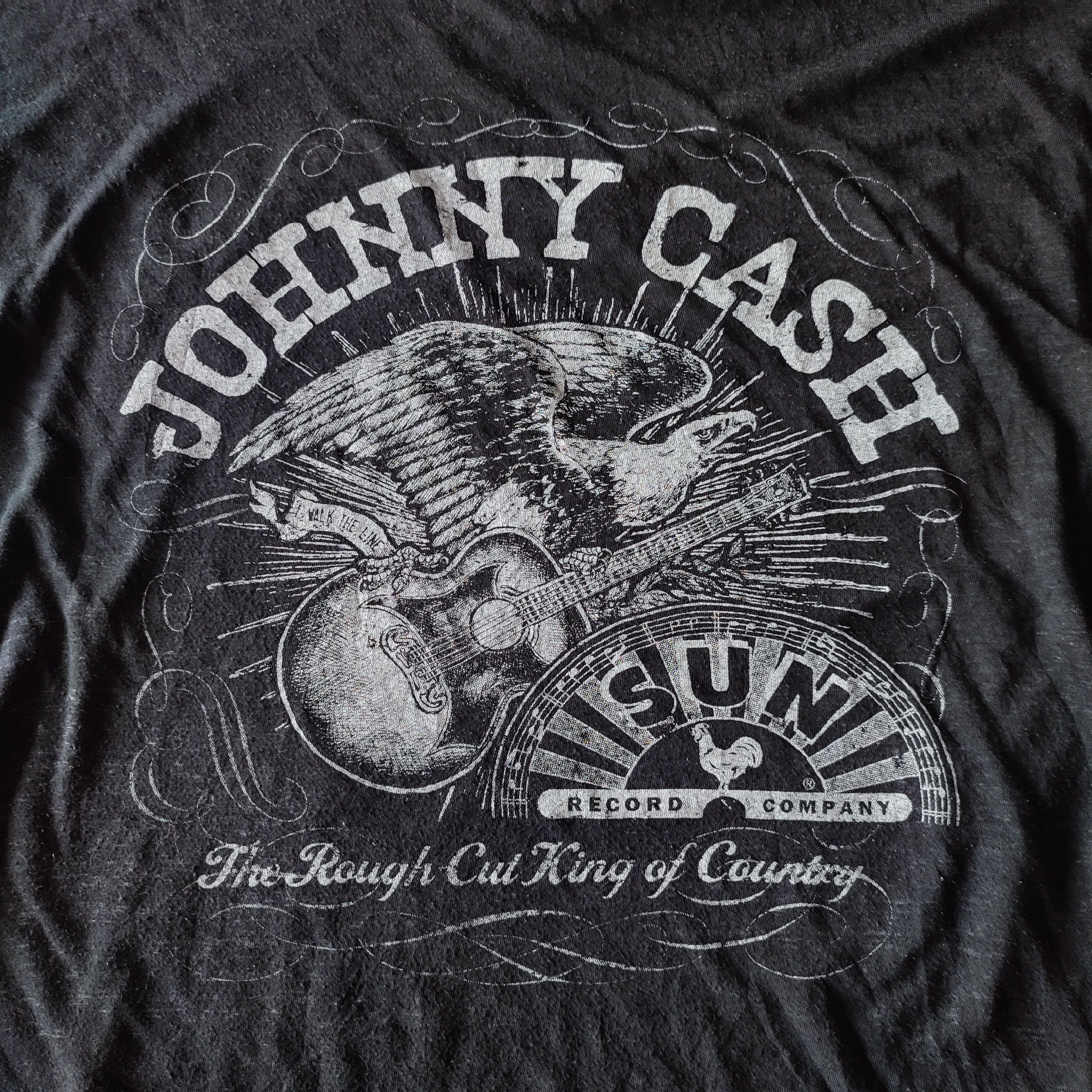 Vintage JOHNNY CASH T SHIRT Size US L / EU 52-54 / 3 - 3 Thumbnail
