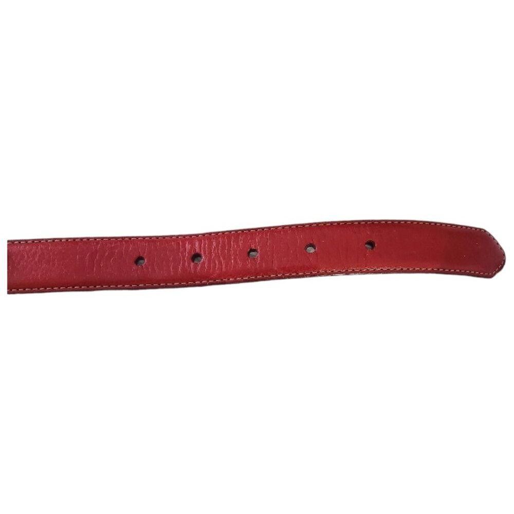 Brighton Brighton Red Heart Embellished Leather Belt Size ONE SIZE - 8 Thumbnail