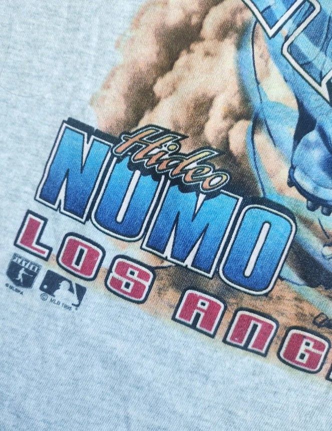 MLB × Salem Sportswear × Vintage Vintage Hideo Nomo "The Tornado" Caricature 90s t-shirts Size US L / EU 52-54 / 3 - 6 Thumbnail