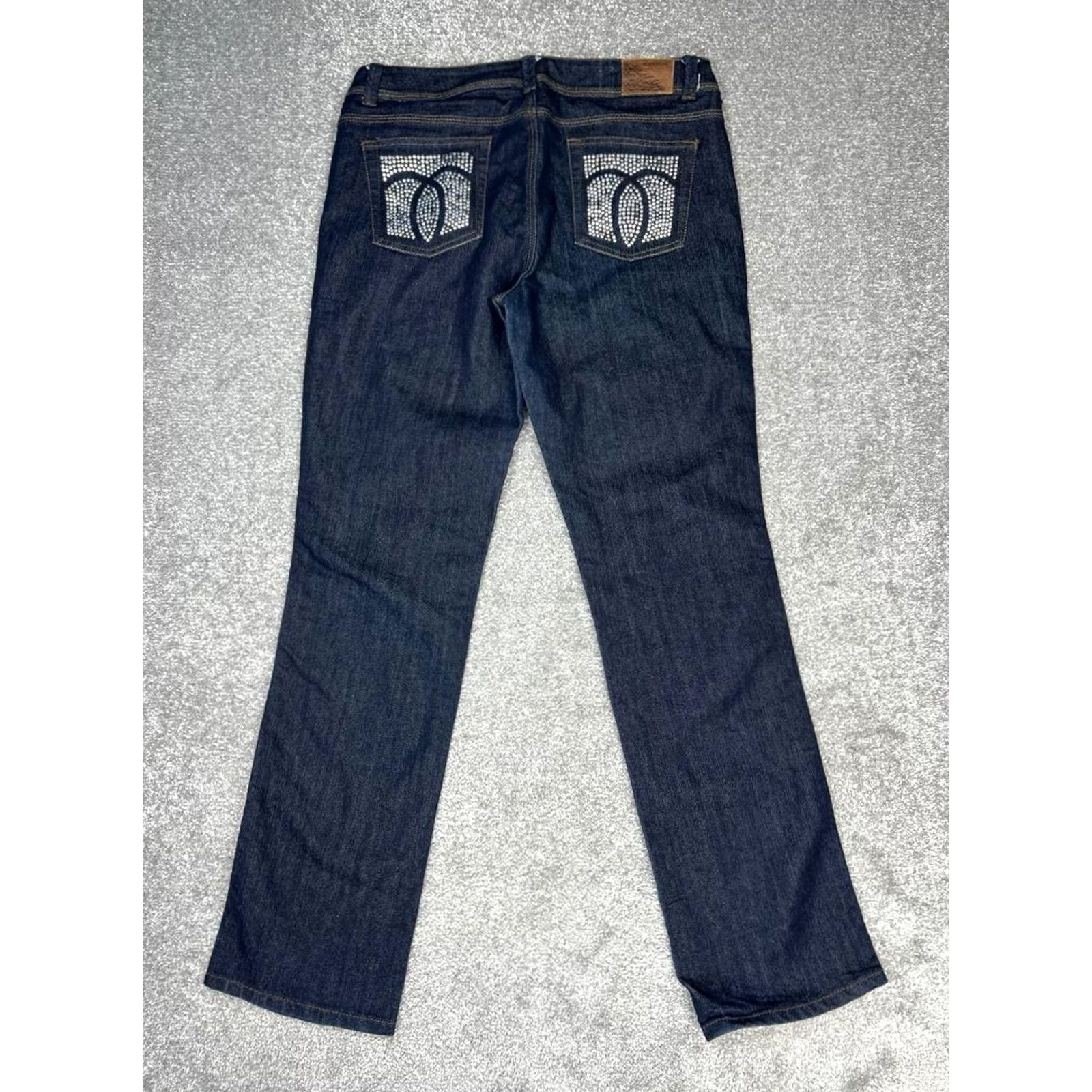 Jordache Jordache Legacy Morgan Slim Straight Jeans Women 32 Blue Denim Embellished 34x33 Size 24" / US 00 / IT 34 - 2 Thumbnail