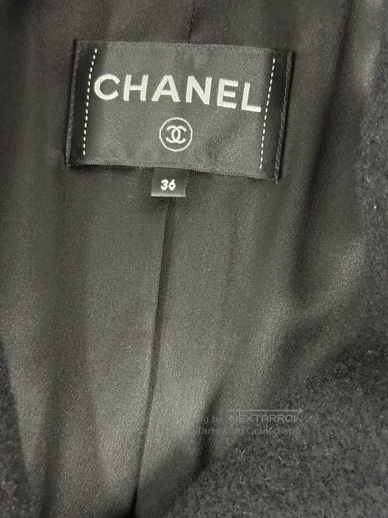 Chanel Chanel 23K black ruffled cashmere coat Size XS / US 0-2 / IT 36-38 - 4 Thumbnail