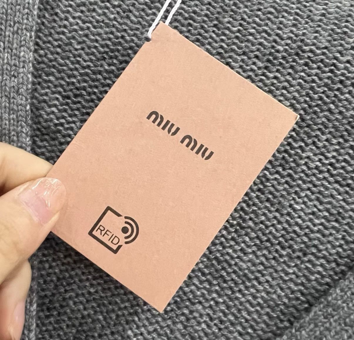 Miu Miu Miu Miu Grey Knit Cardigan J41 Size XS / US 0-2 / IT 36-38 - 3 Thumbnail