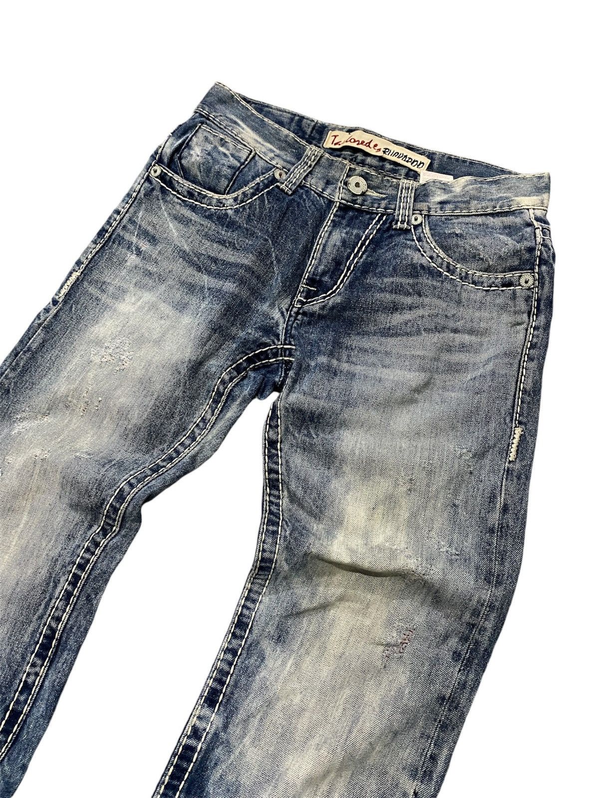 If Six Was Nine × Le Grande Bleu (L.G.B.) Buckaroo Distressed Jeans Size US 31 - 4 Thumbnail