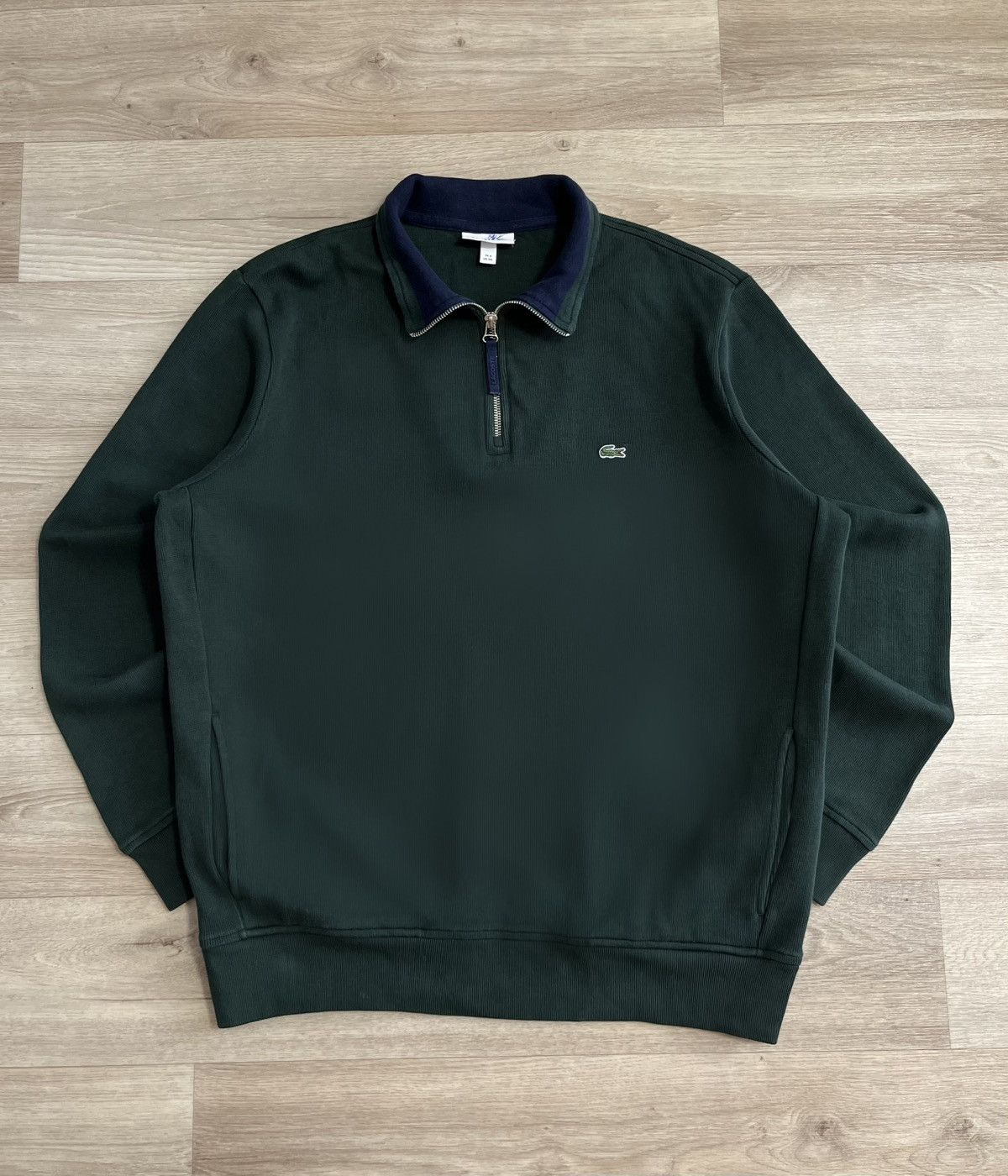 Lacoste 1/4 Zip Green Pullover