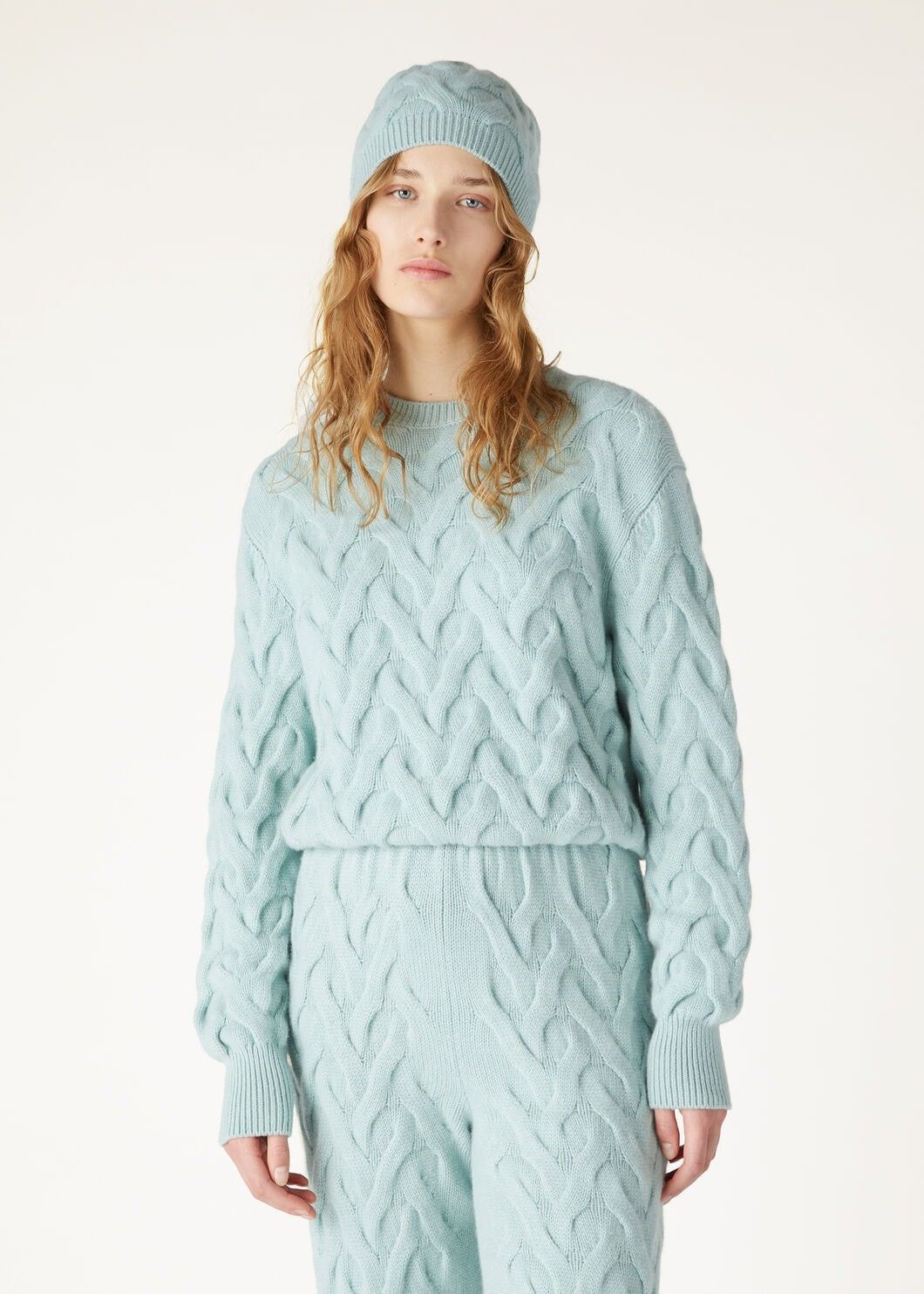 Loro Piana o1w1db10825 FAO6246 Cocooning Crewneck Sweater in Light Blue Size XL / US 12-14 / IT 48-50 - 4 Thumbnail