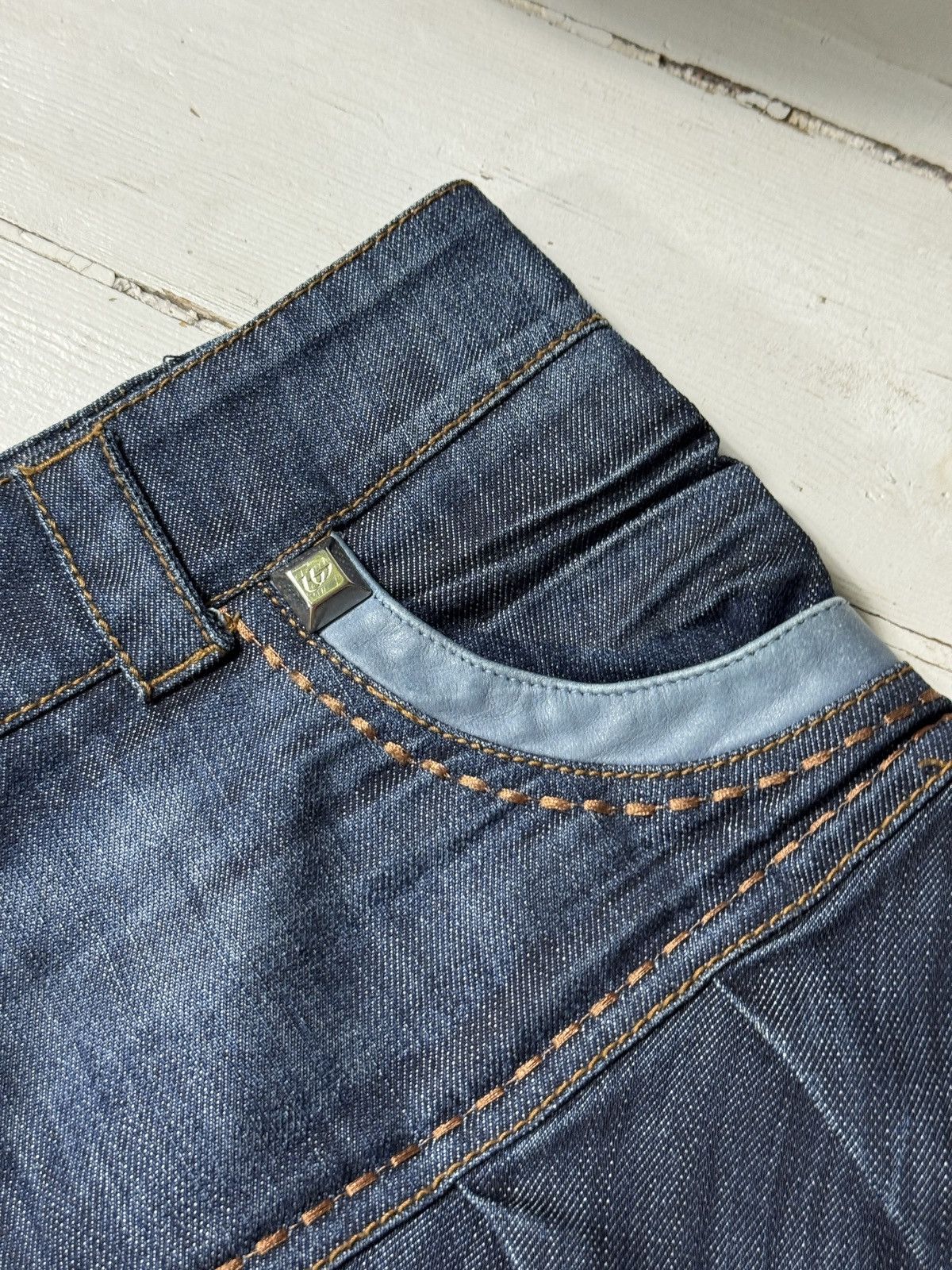 Other VINTAGE BLU BUBLOS PLEATED MINI DENIM SKIRT Size 27" / US 4 / IT 40 - 5 Thumbnail