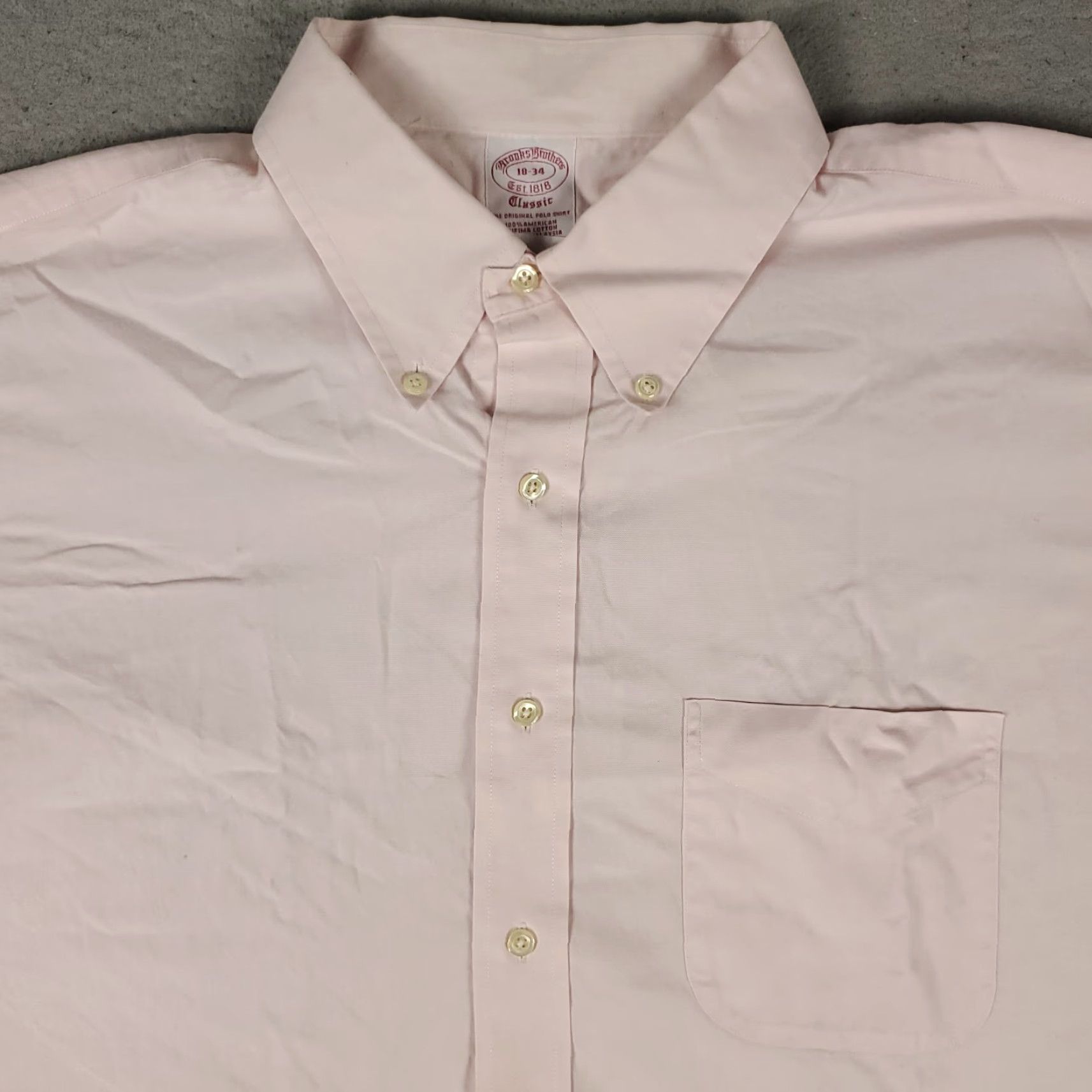 Brooks Brothers Brooks Brothers Dress Shirt Mens Size 18 Pink Long Sleeve Button-Down Classic Size 48R - 2 Thumbnail