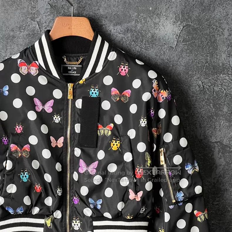 Versace Versace Polka dot insect stand-up collar padded jacket Size XS / US 0-2 / IT 36-38 - 3 Thumbnail